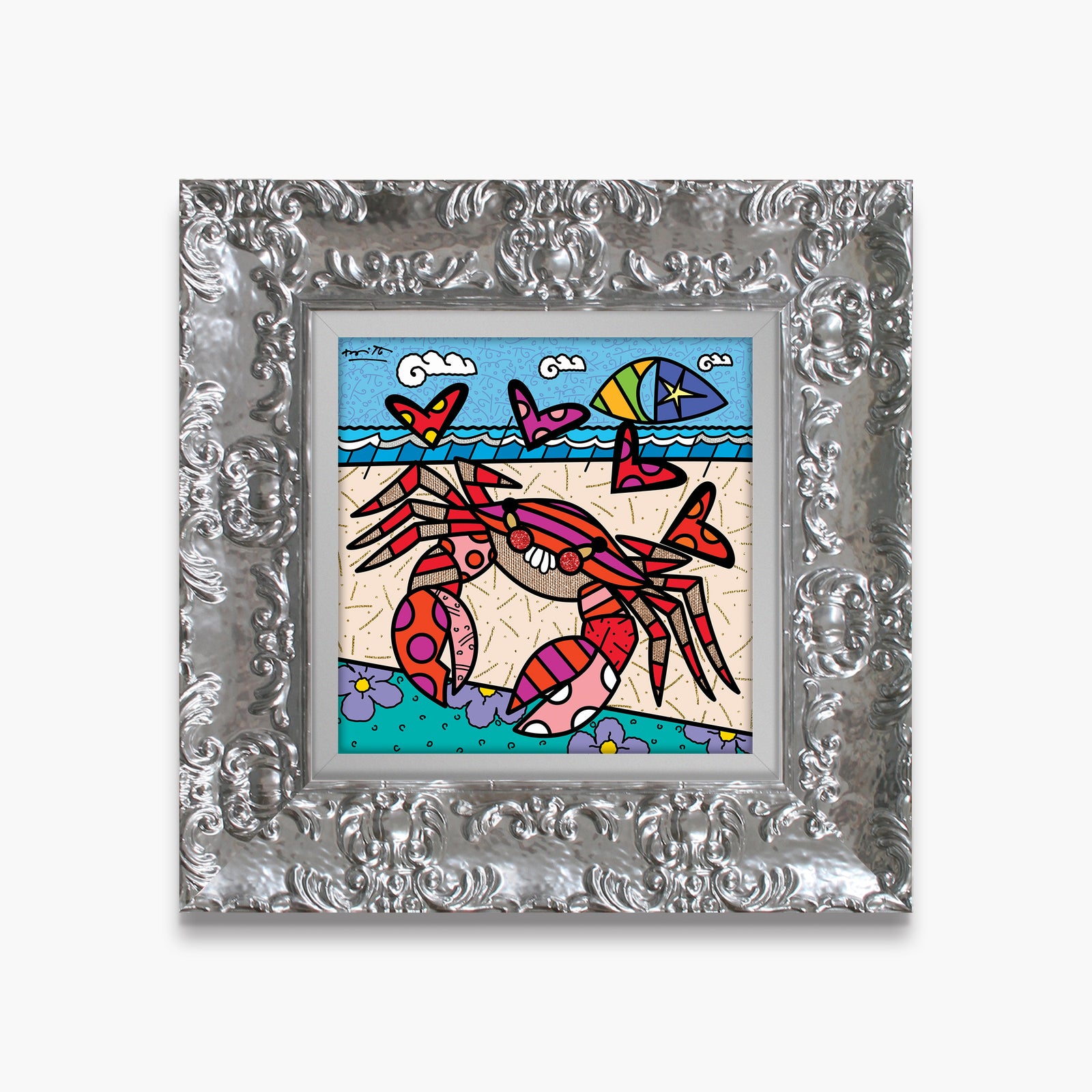 Romero Britto cancer limited edition print contemporary pop art piece