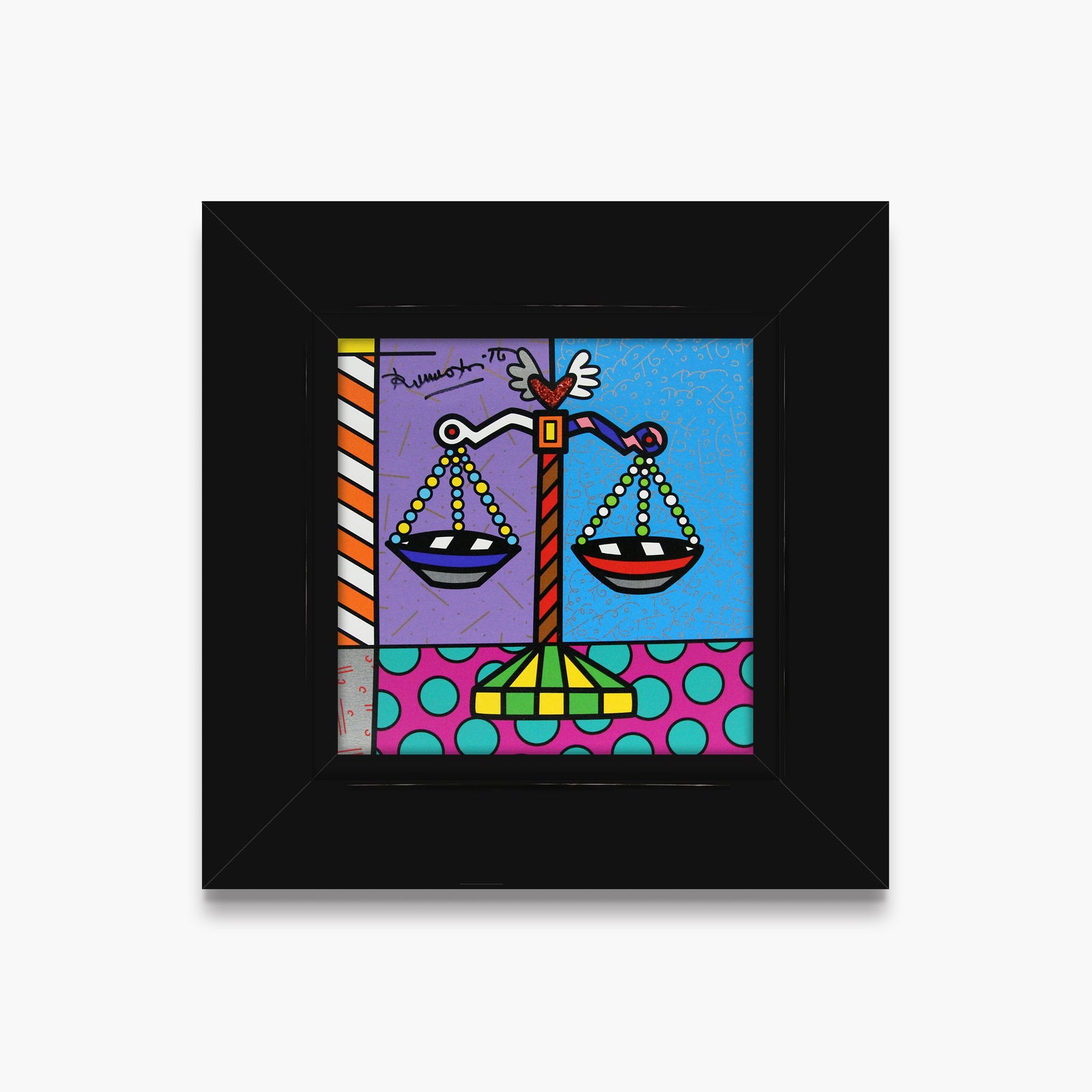 Romero Britto libra limited edition print colorful pop art design