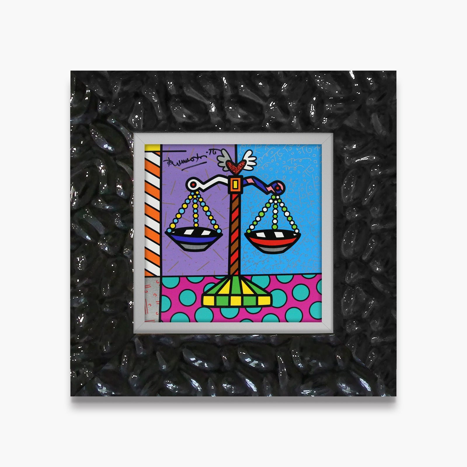 Romero Britto libra limited edition print contemporary pop art piece