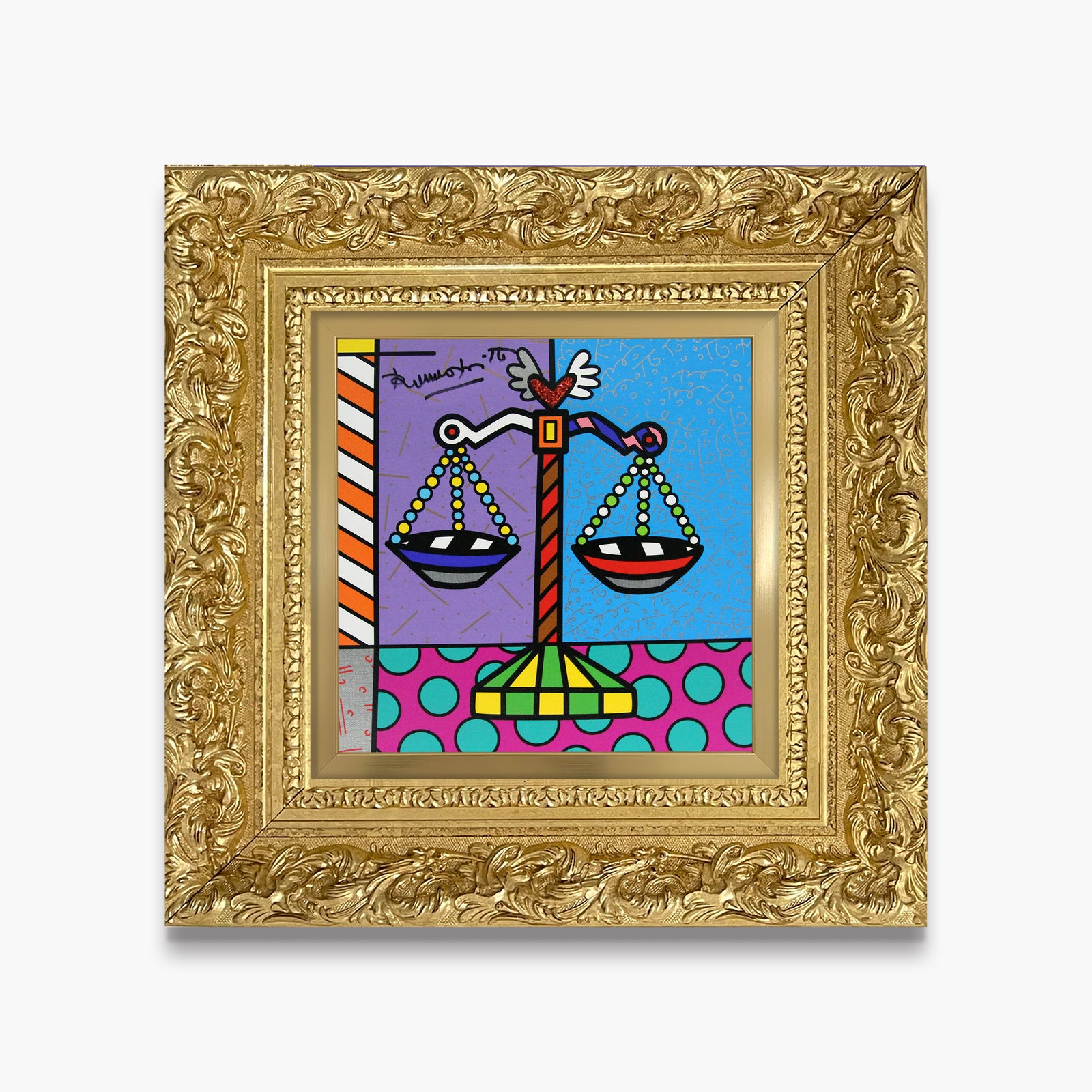 modern pop art libra limited edition print vibrant home decor