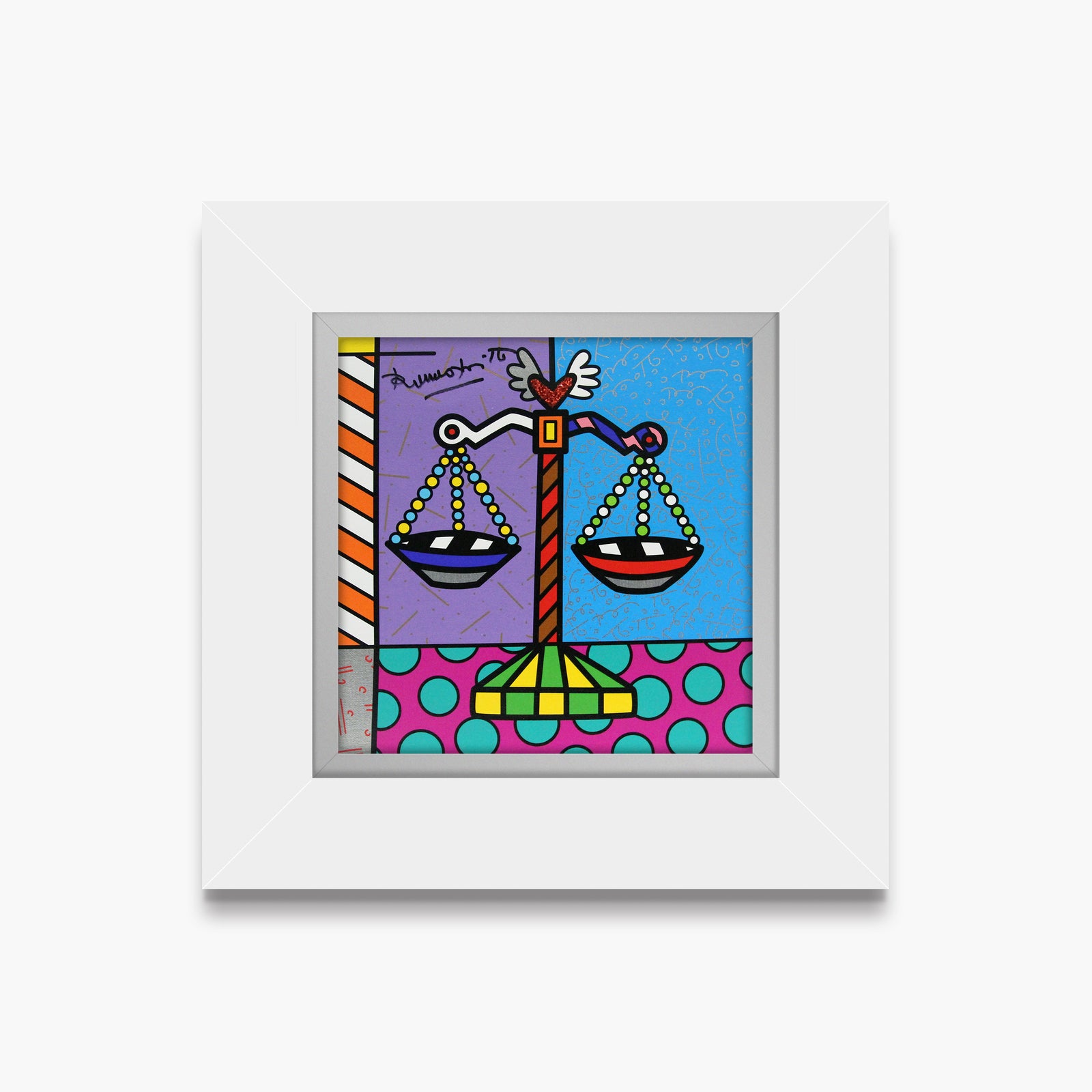 Romero Britto libra limited edition print contemporary pop art piece