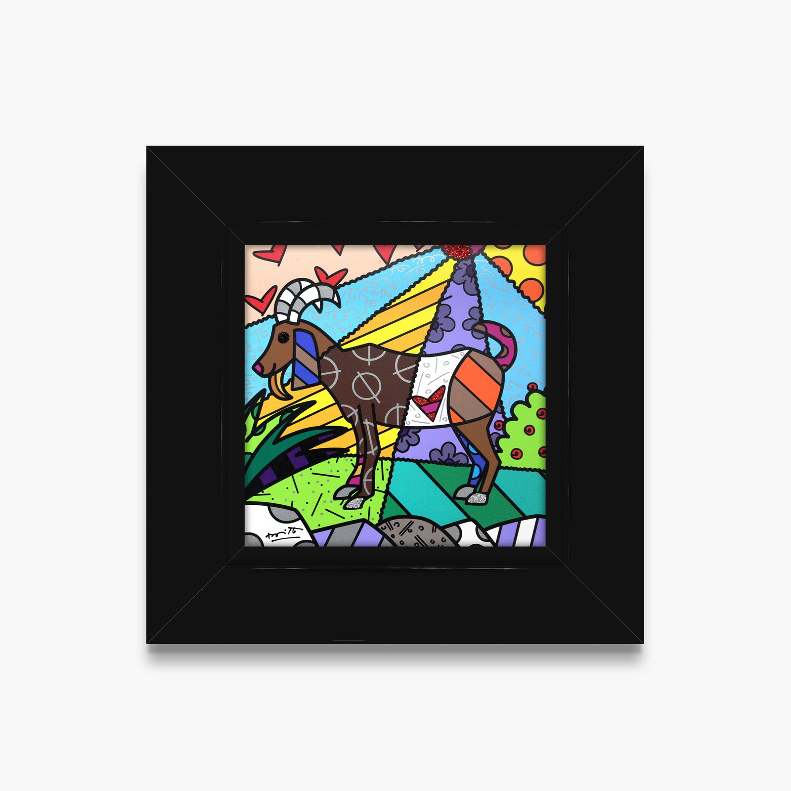 Romero Britto capricorn limited edition print colorful pop art design