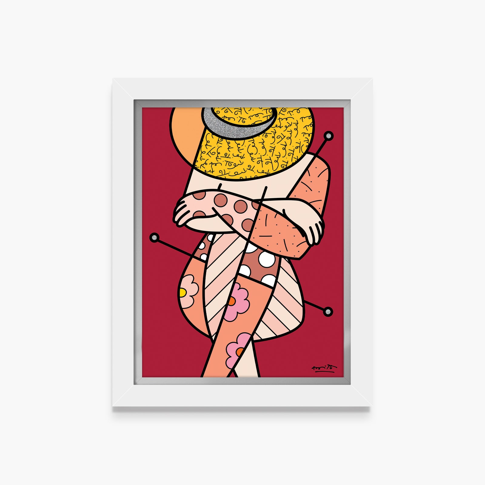 Romero Britto bellezza di capri ii limited contemporary pop art piece
