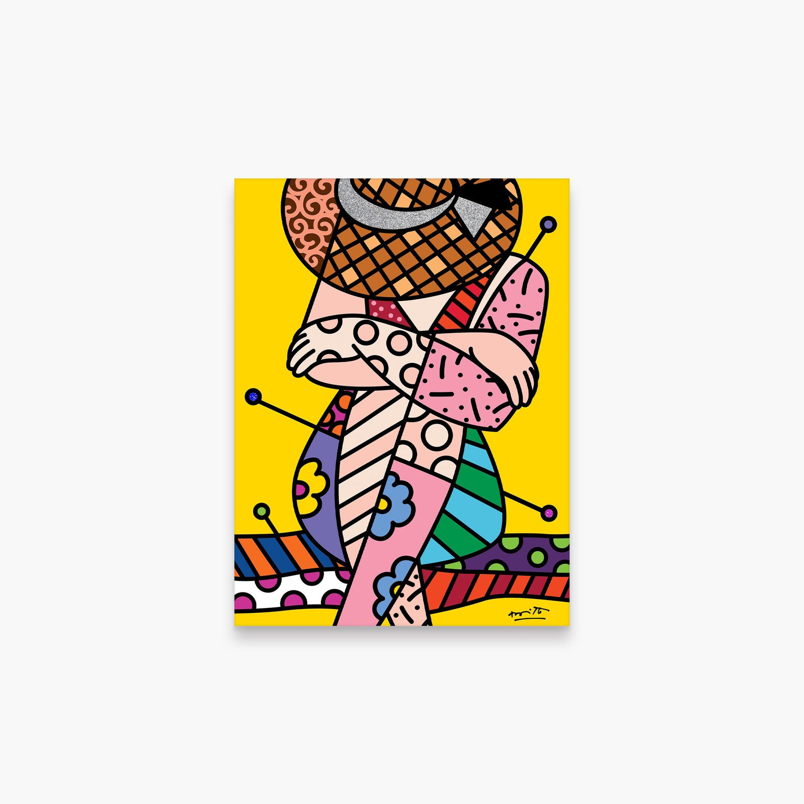 Romero Britto bellezza di capri v limited colorful pop art design