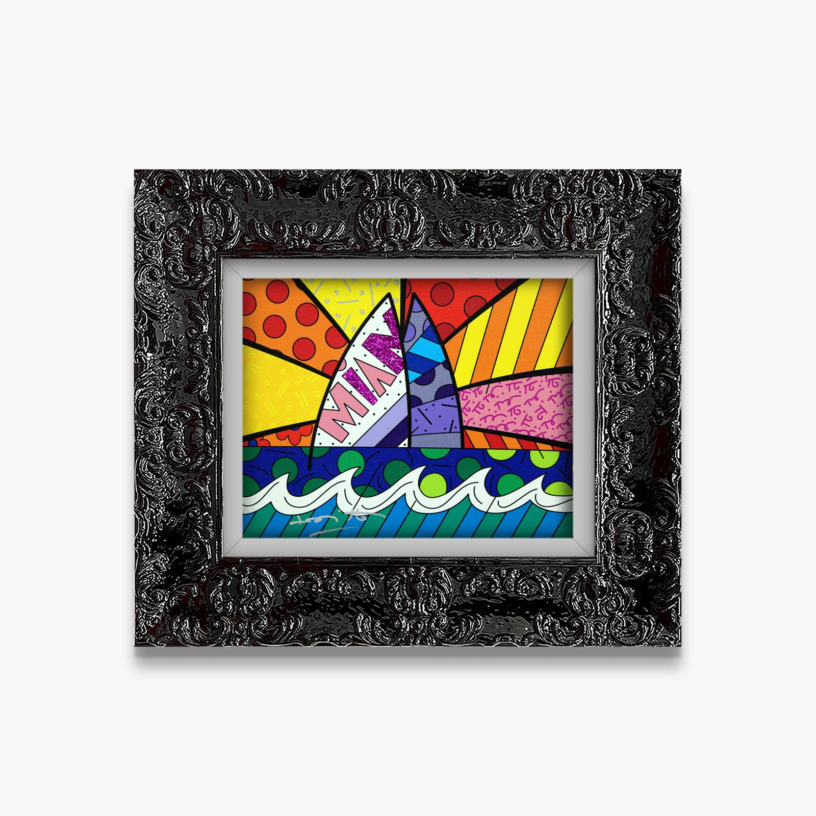 Romero Britto miami limited edition print colorful pop art design