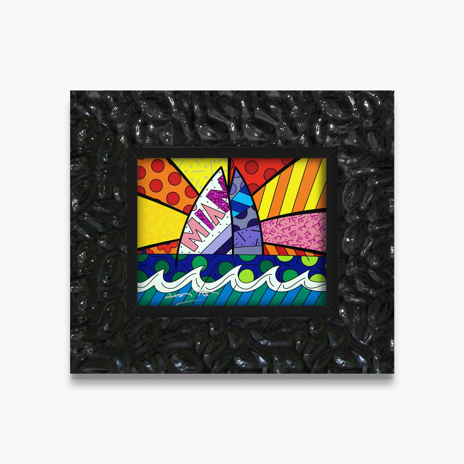 Romero Britto miami limited edition print contemporary pop art piece
