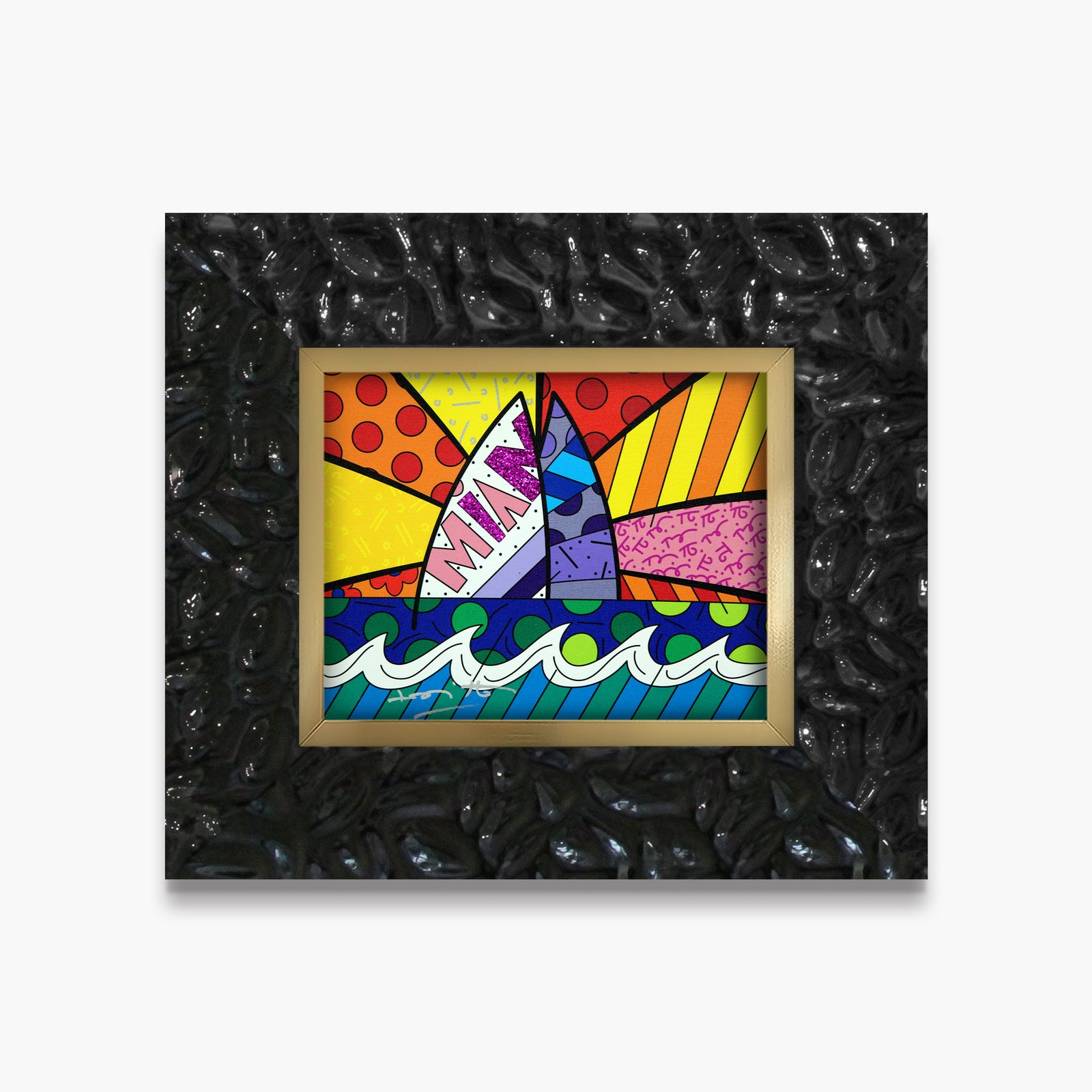 Romero Britto miami limited edition print colorful pop art design