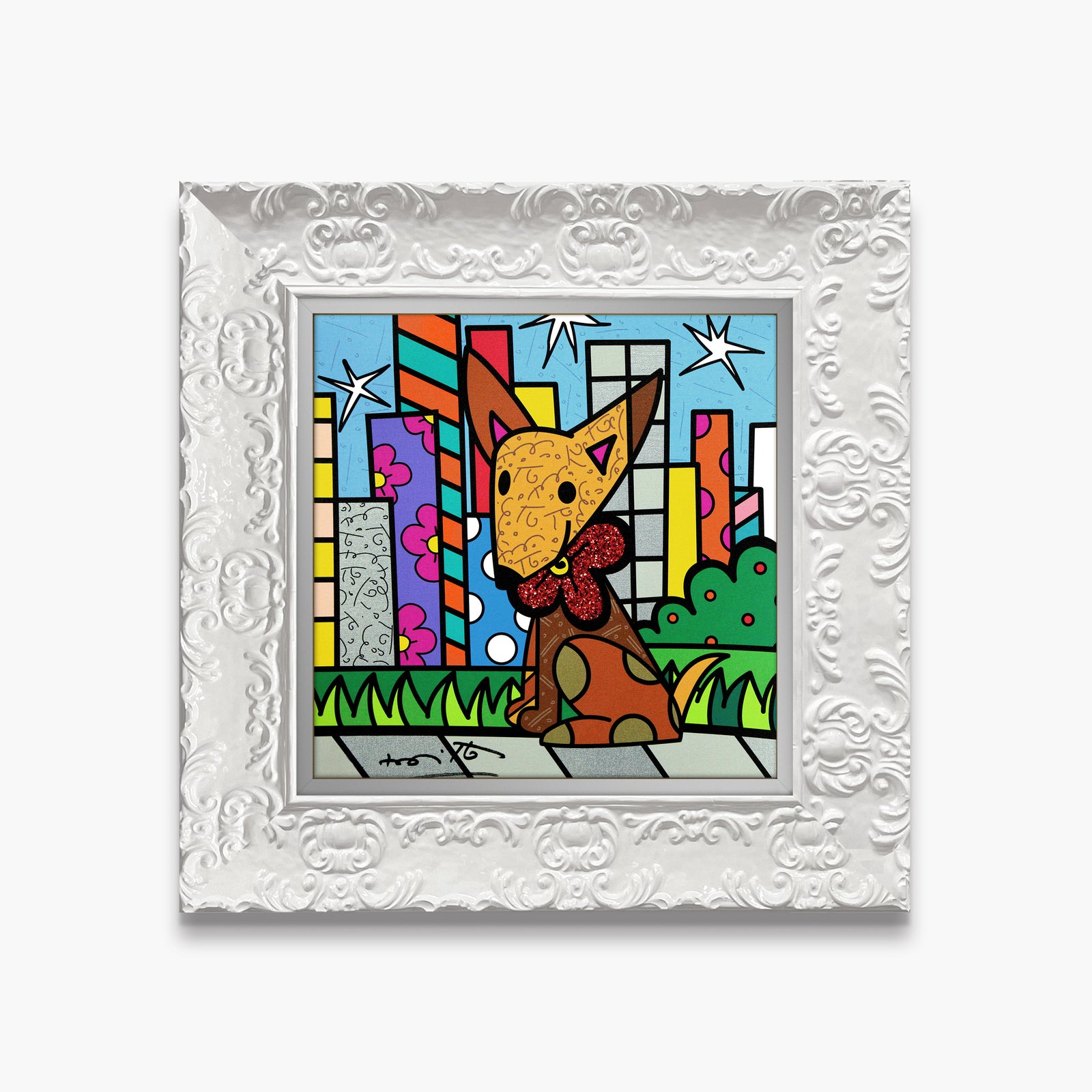 Romero Britto mexicana limited edition print contemporary pop art piece