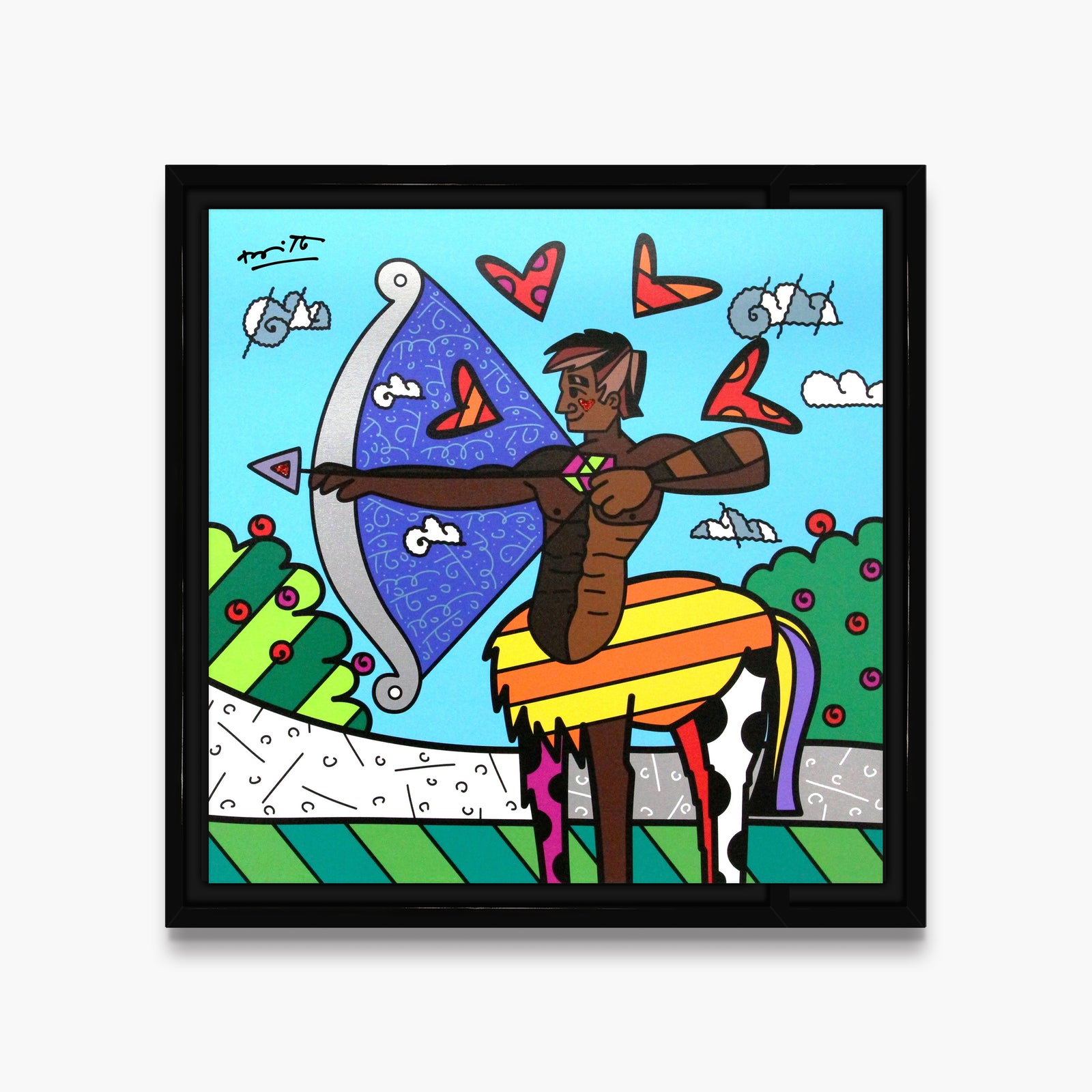 Romero Britto sagittarius limited edition print colorful pop art design