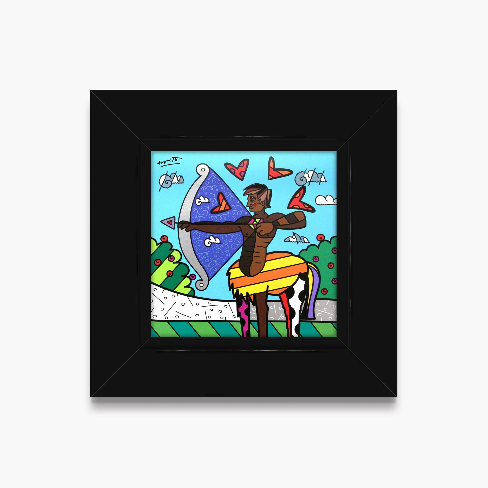 Romero Britto sagittarius limited edition print colorful pop art design