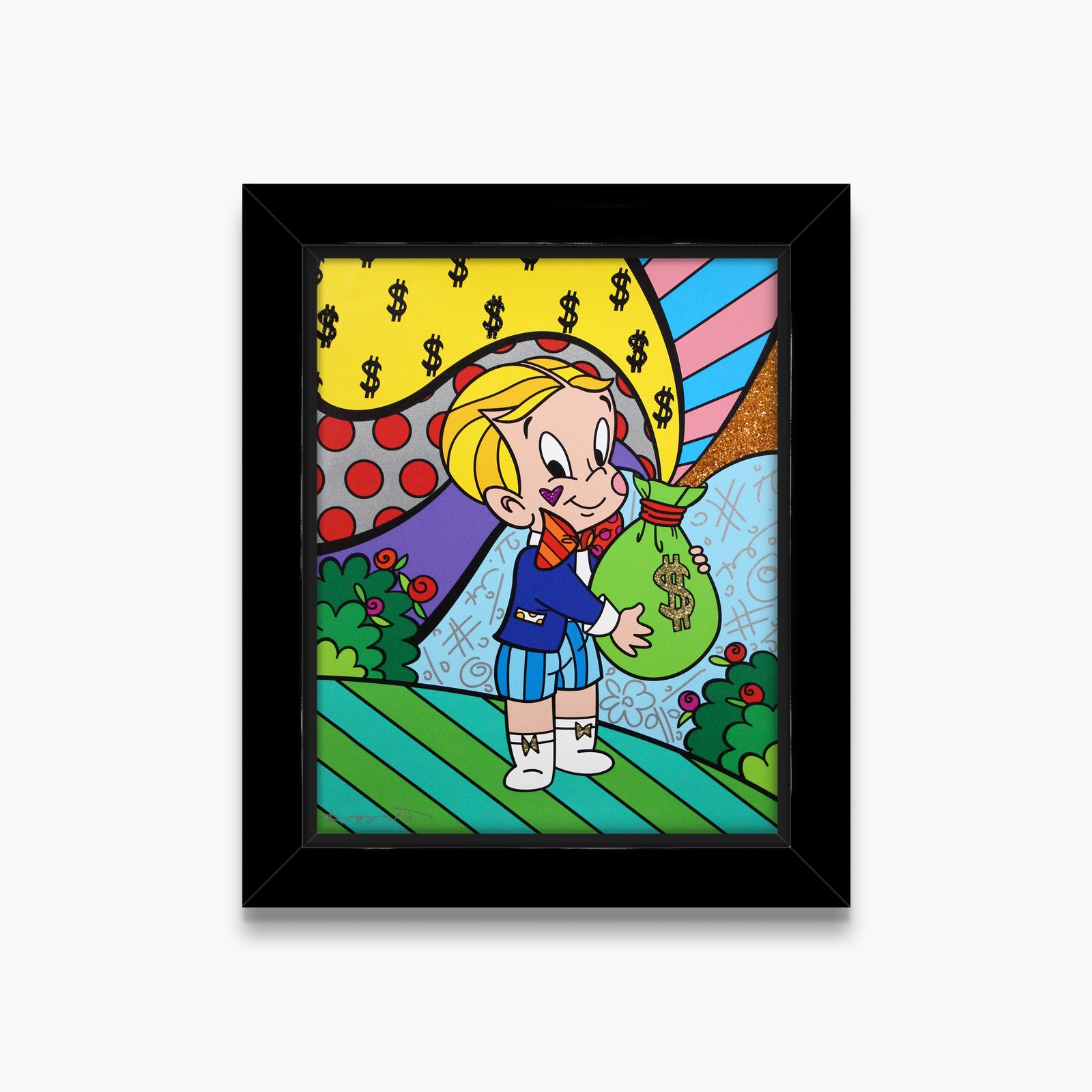 Romero Britto richie rich nbcuniversal limited edition colorful pop art design