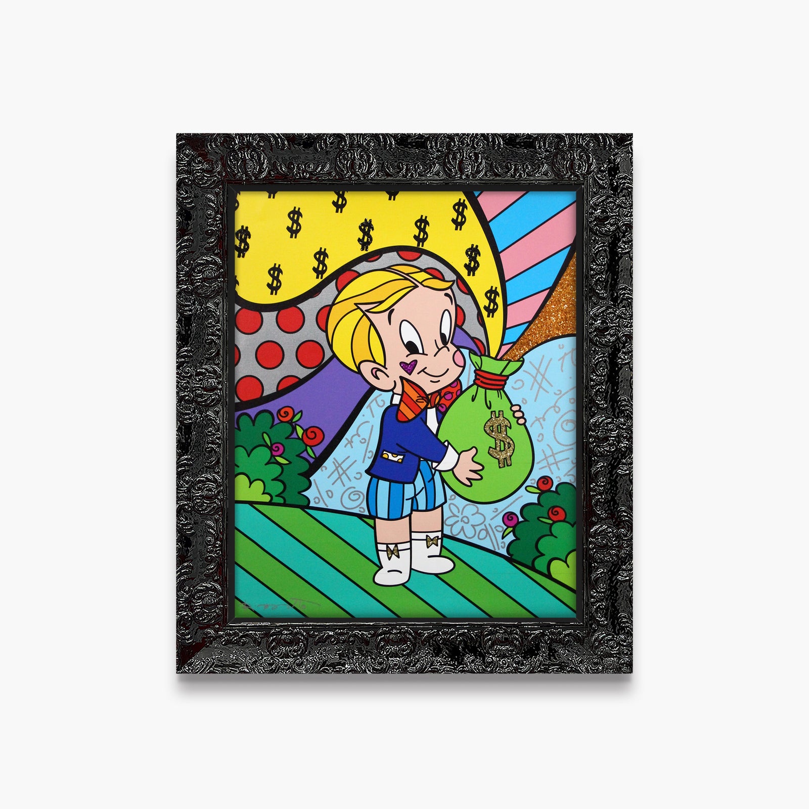 Romero Britto richie rich nbcuniversal limited edition contemporary pop art piece