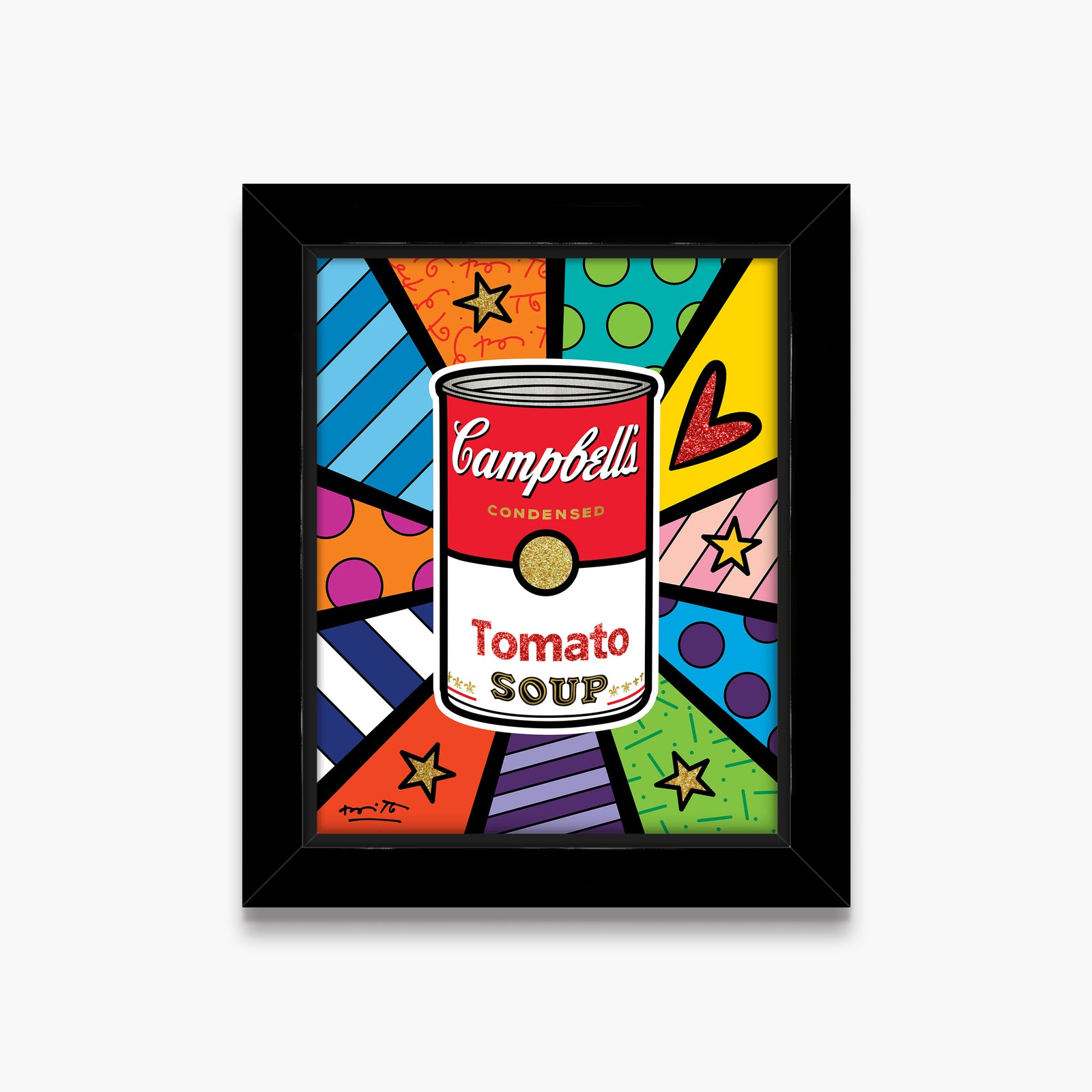 Romero Britto campbells soup limited edition print colorful pop art design