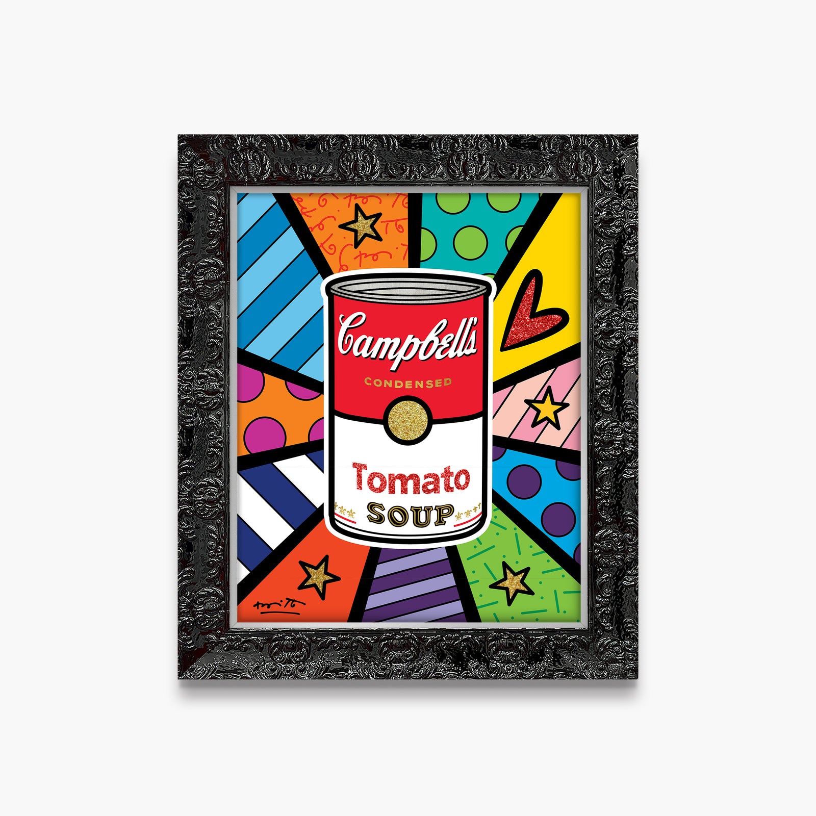Romero Britto campbells soup limited edition print contemporary pop art piece