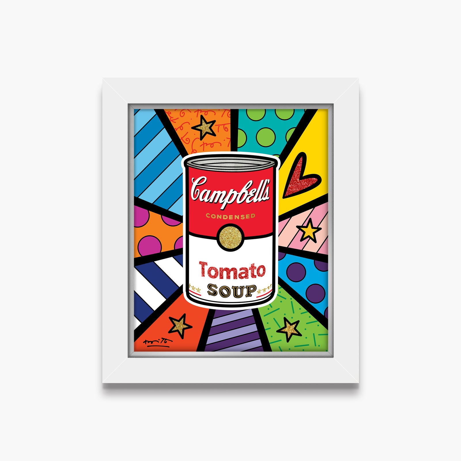 Romero Britto campbells soup limited edition print contemporary pop art piece