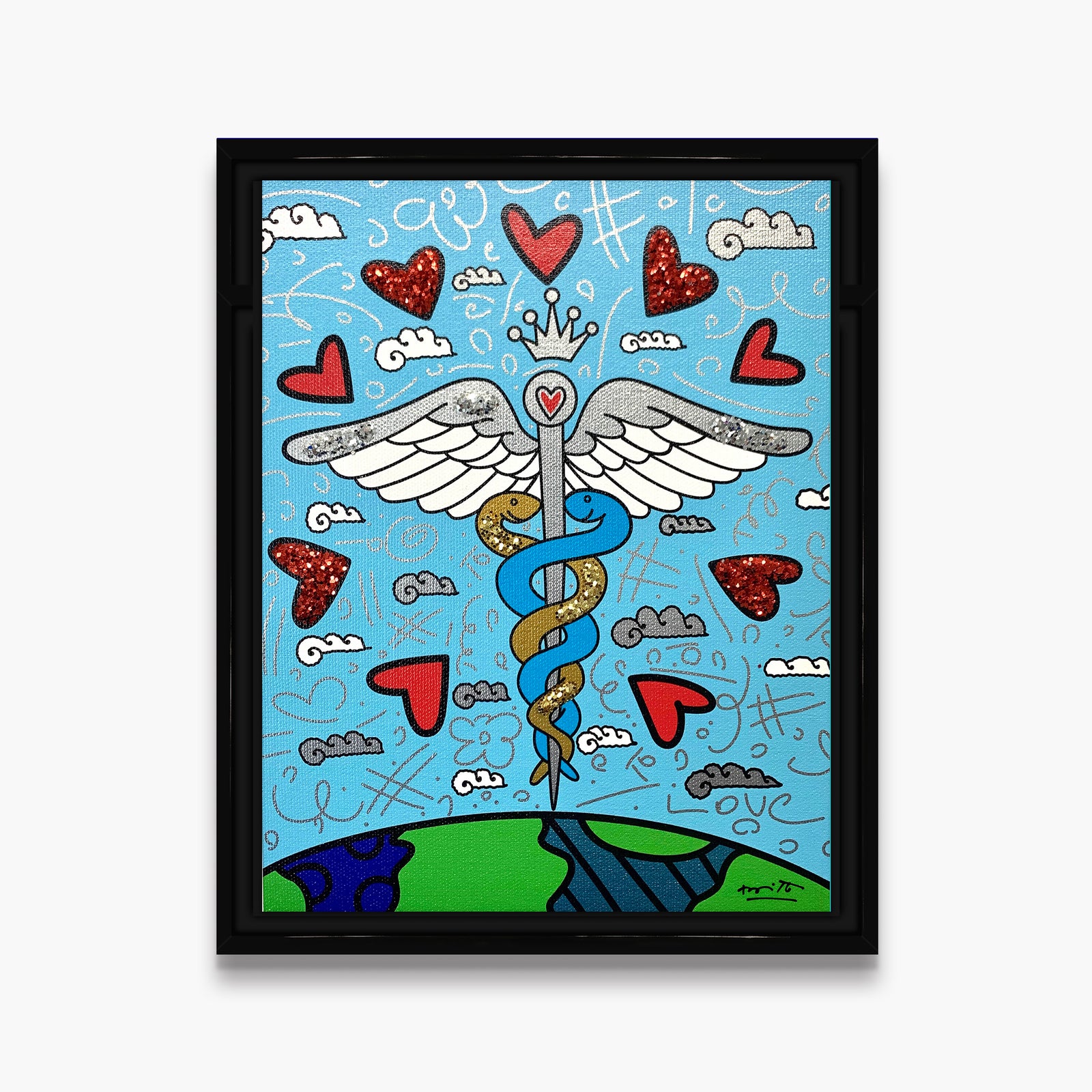 modern pop art one world limited edition print vibrant home decor