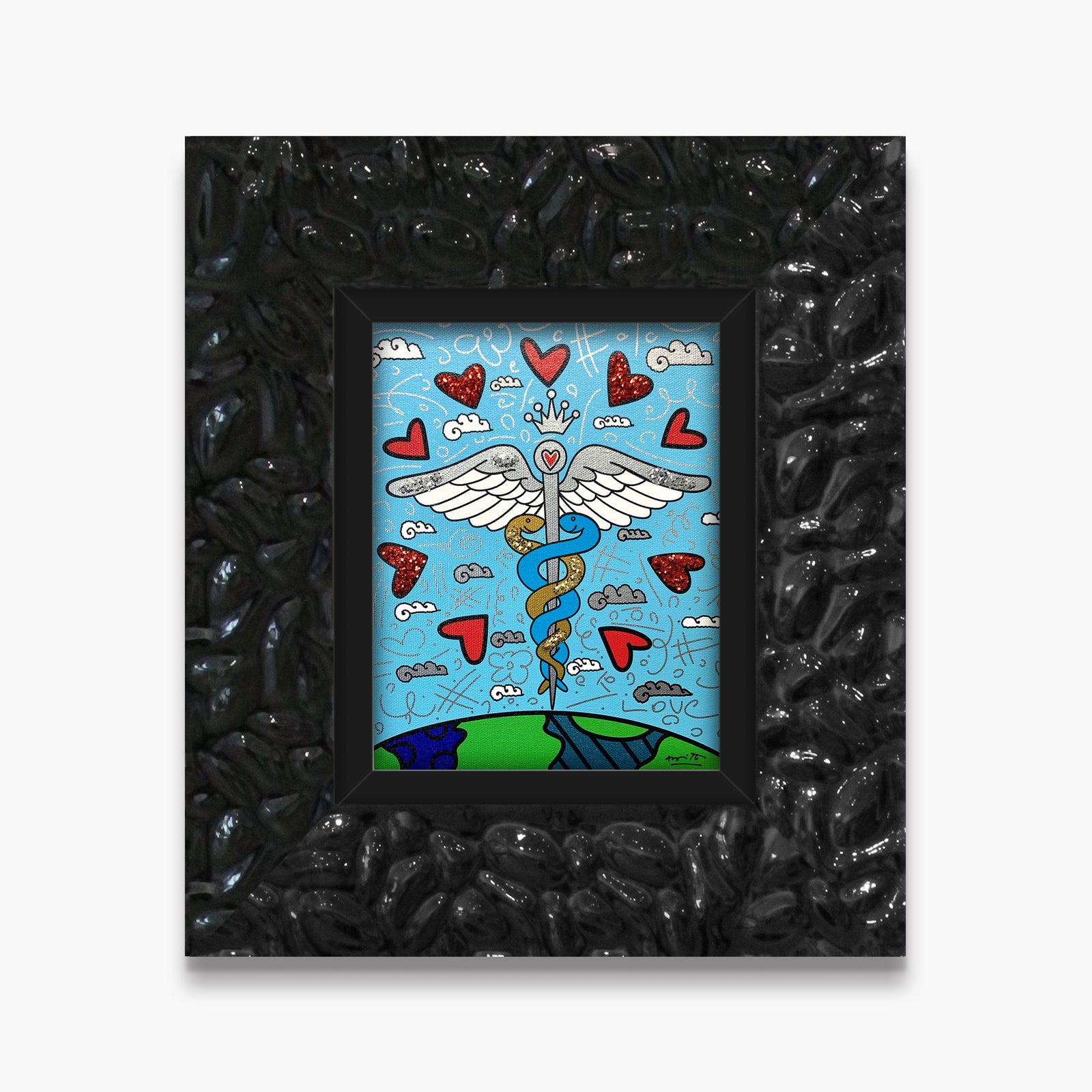 one world limited edition print artistic colorful design collectible