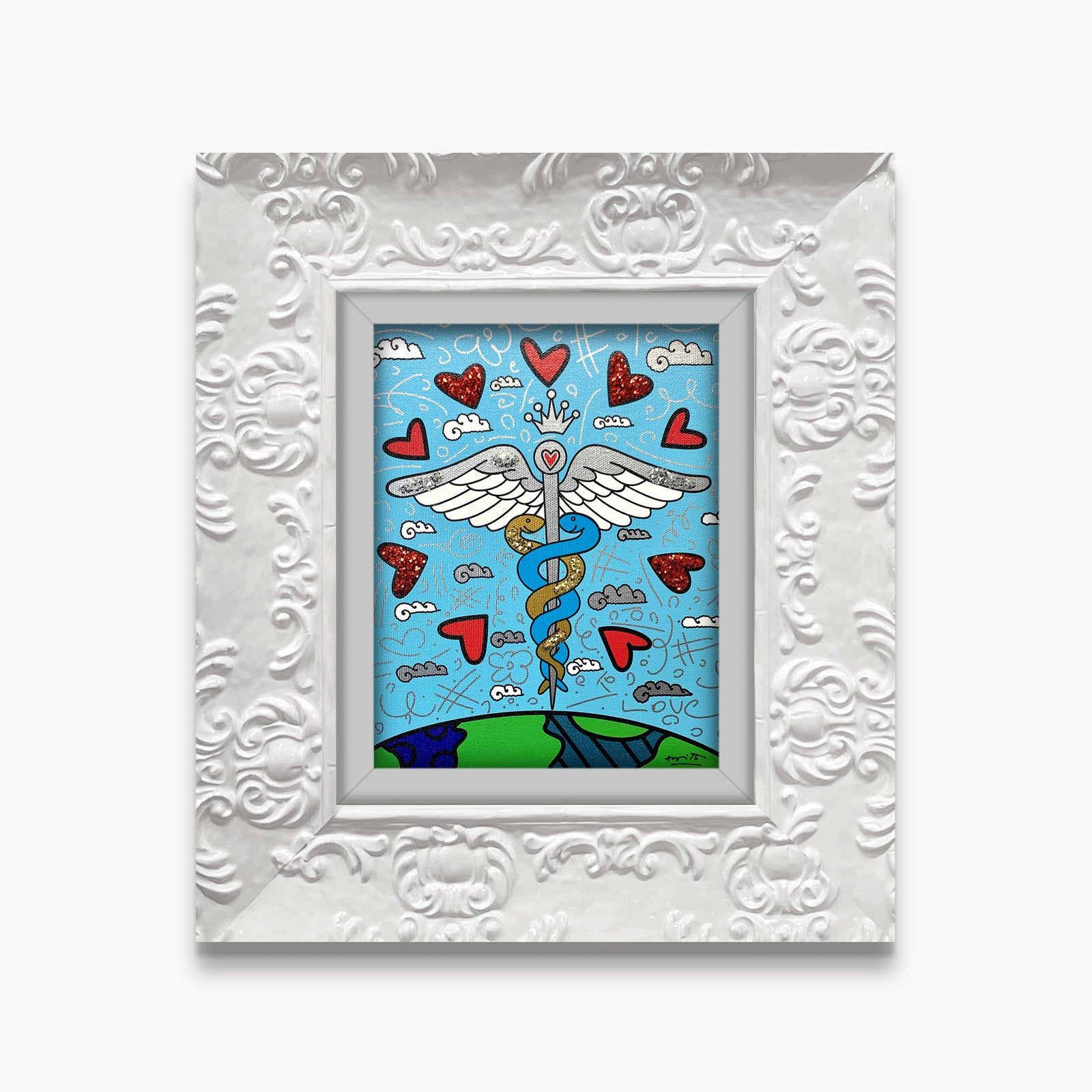 one world limited edition print artistic colorful design collectible