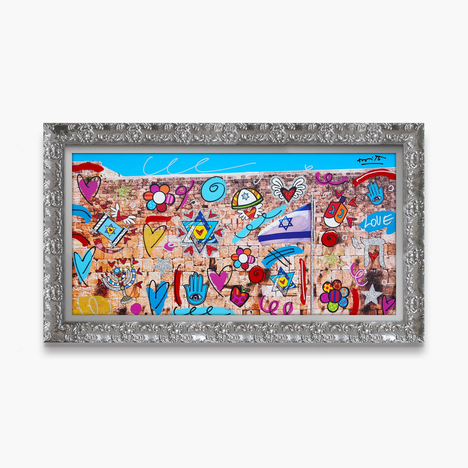 Romero Britto the western wall limited edition colorful pop art design