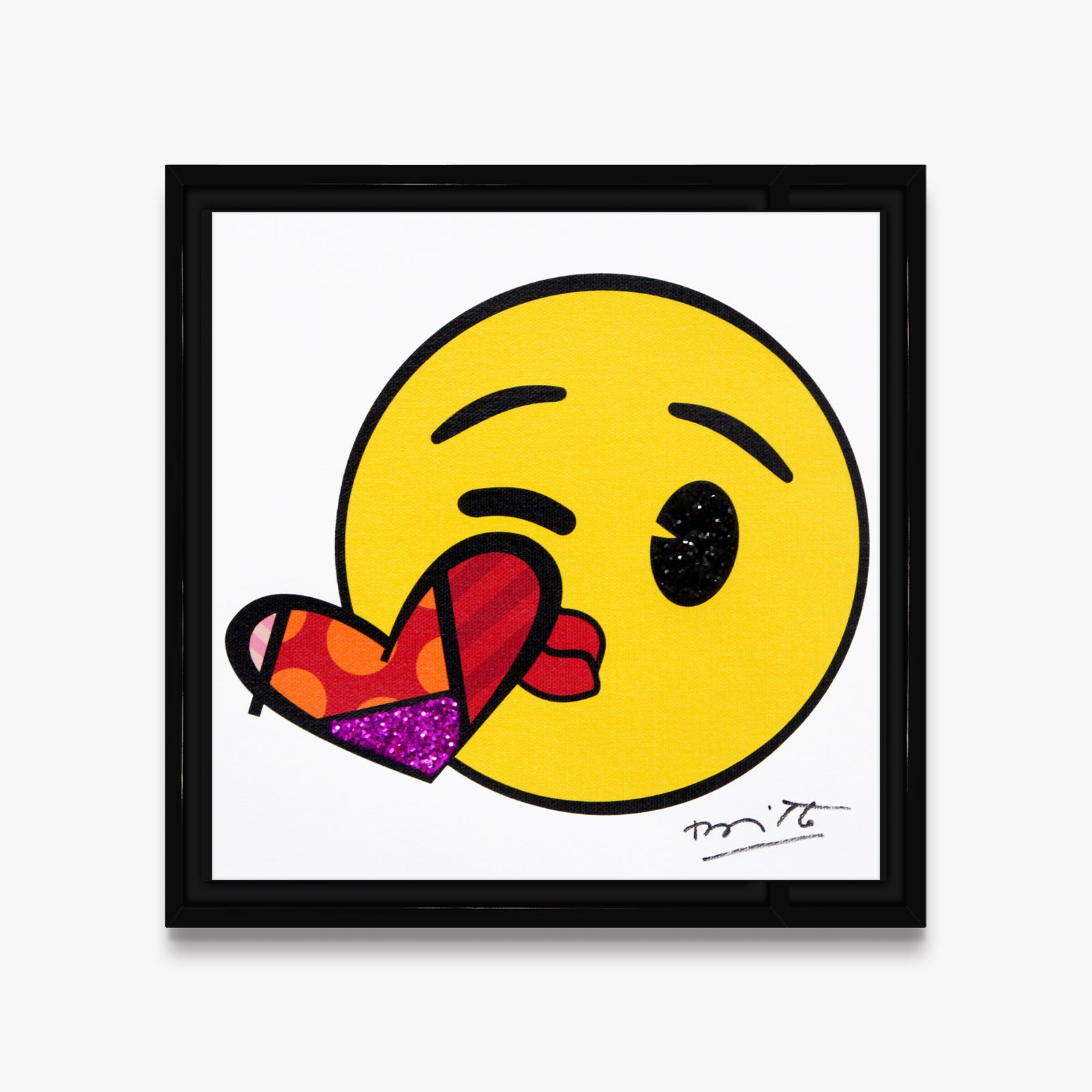 modern pop art kisses for you emoji by vibrant home decor