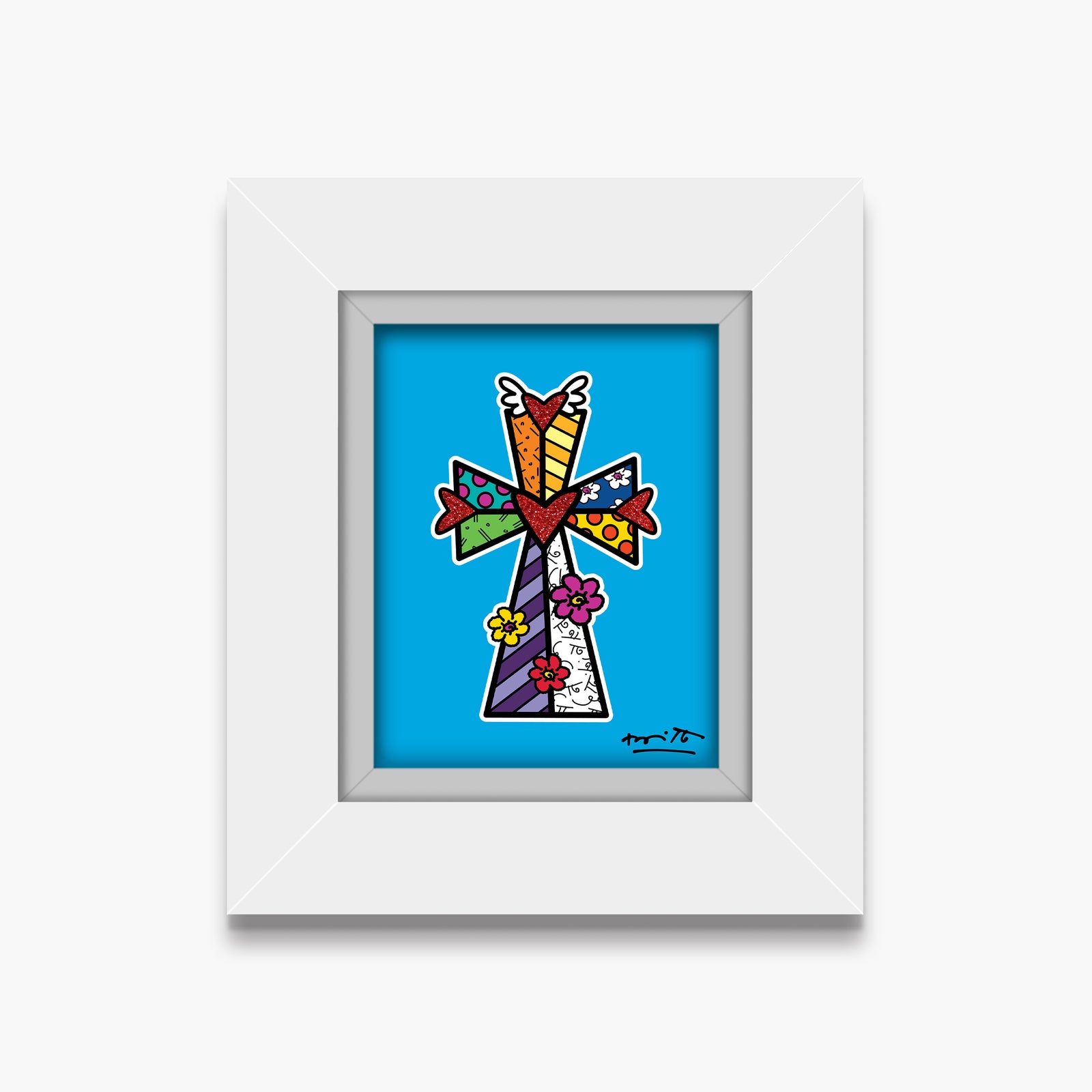 Romero Britto blessings limited edition print contemporary pop art piece