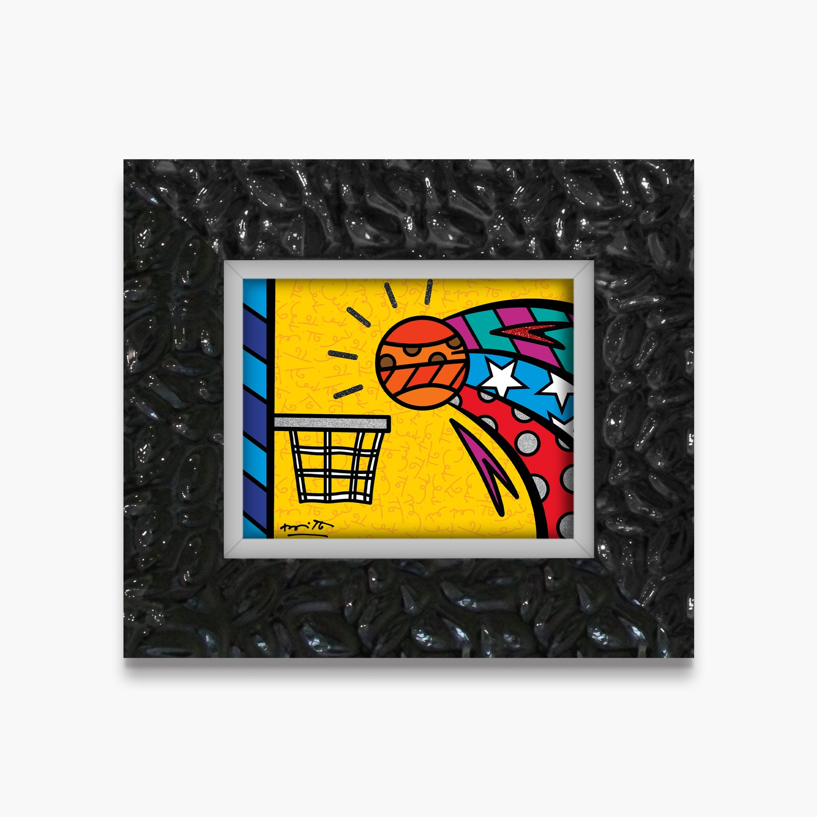 Romero Britto swish limited edition print colorful pop art design