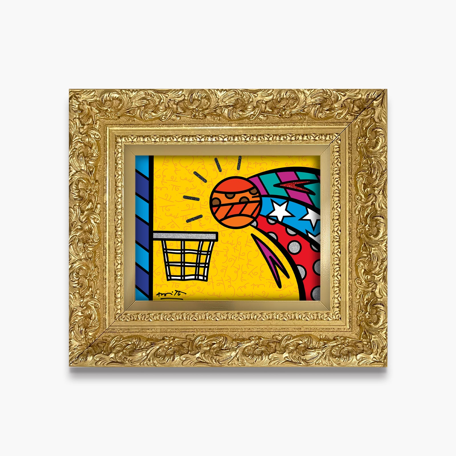 Romero Britto swish limited edition print contemporary pop art piece