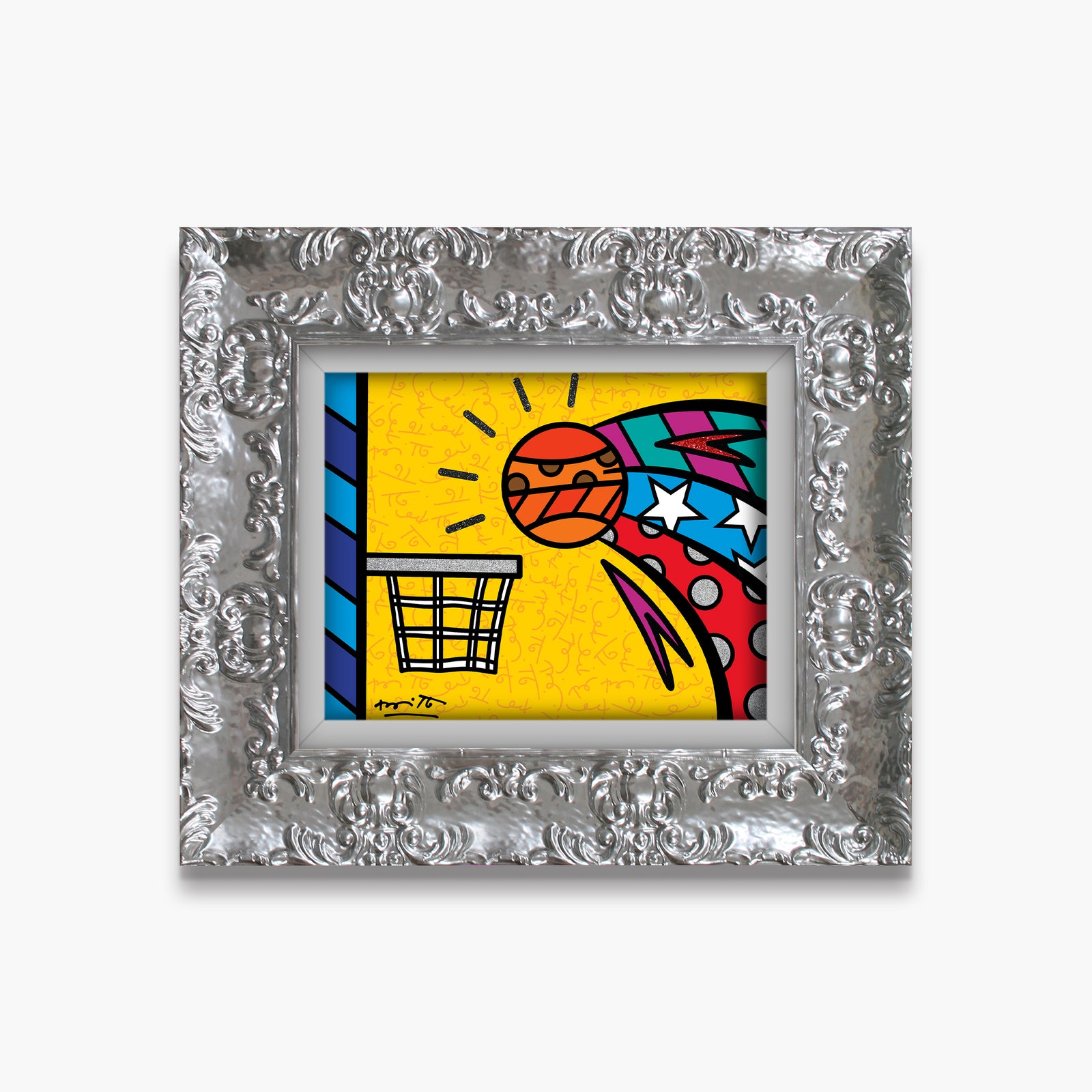 Romero Britto swish limited edition print colorful pop art design