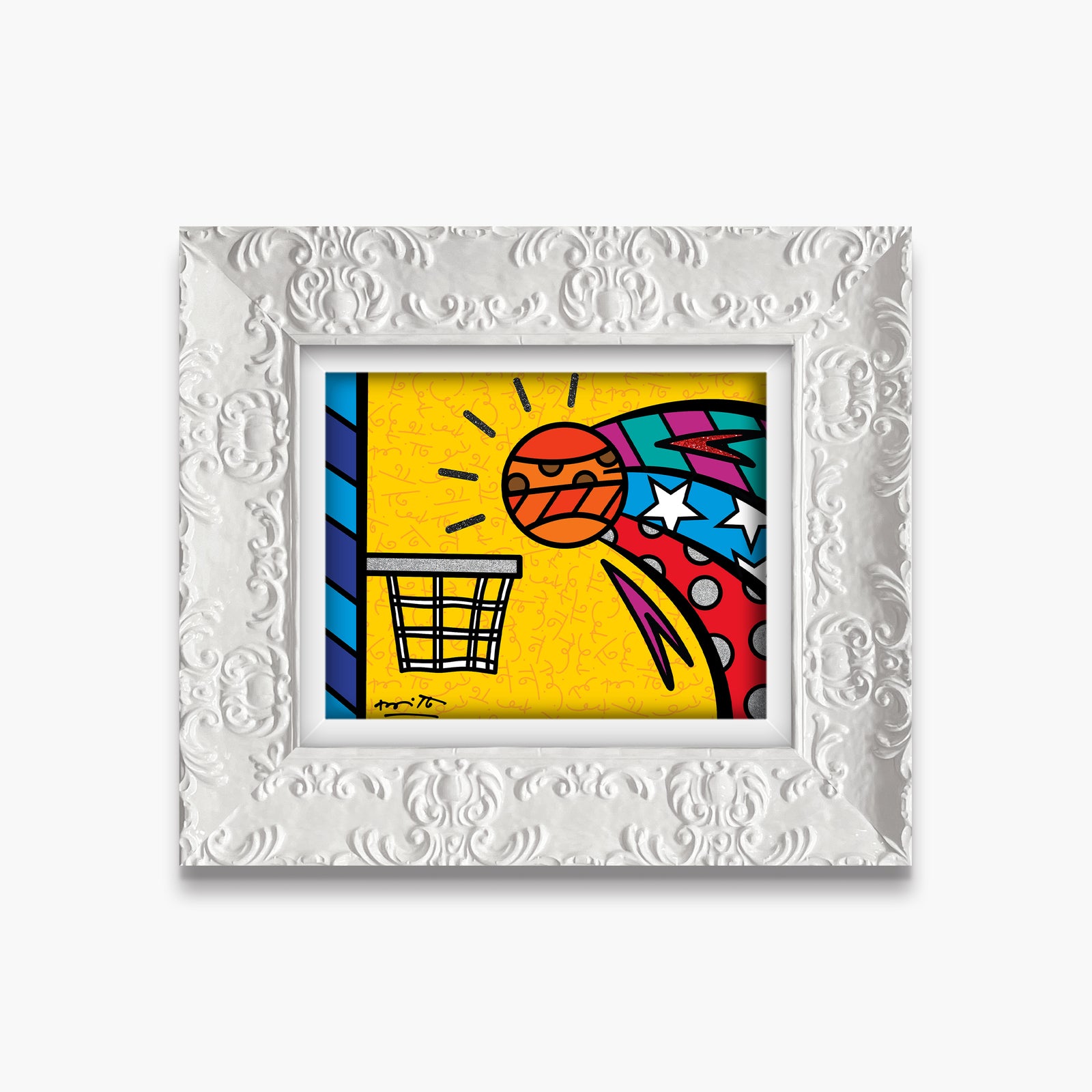 Romero Britto swish limited edition print colorful pop art design