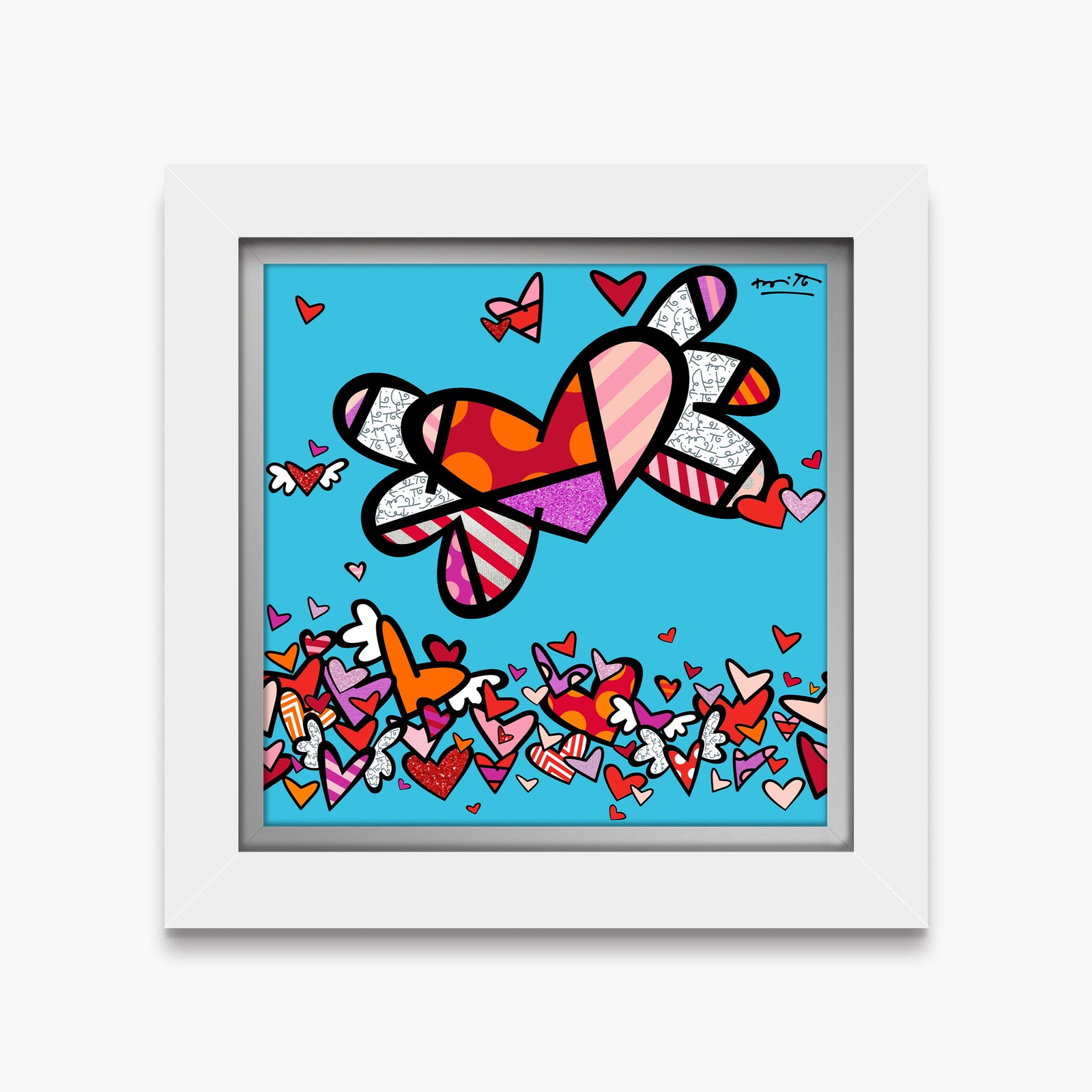 modern pop art flow ii hearts limited edition vibrant home decor