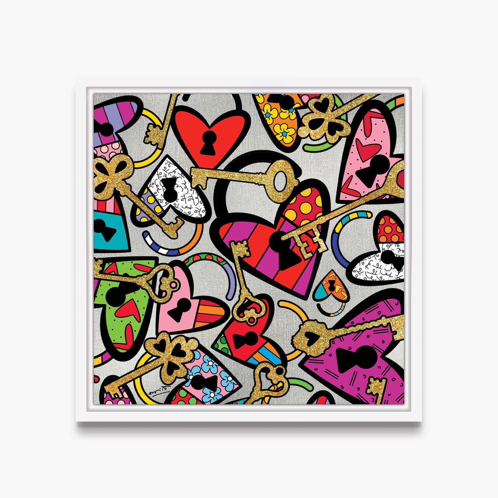 modern pop art locks of love limited edition vibrant home decor