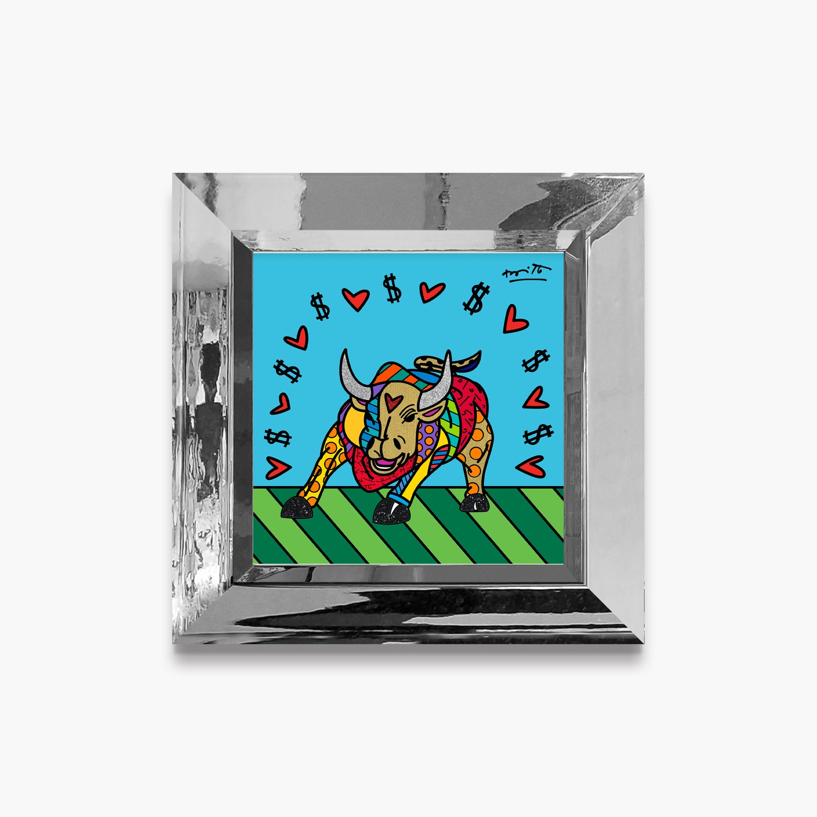 Romero Britto for good luck limited edition colorful pop art design