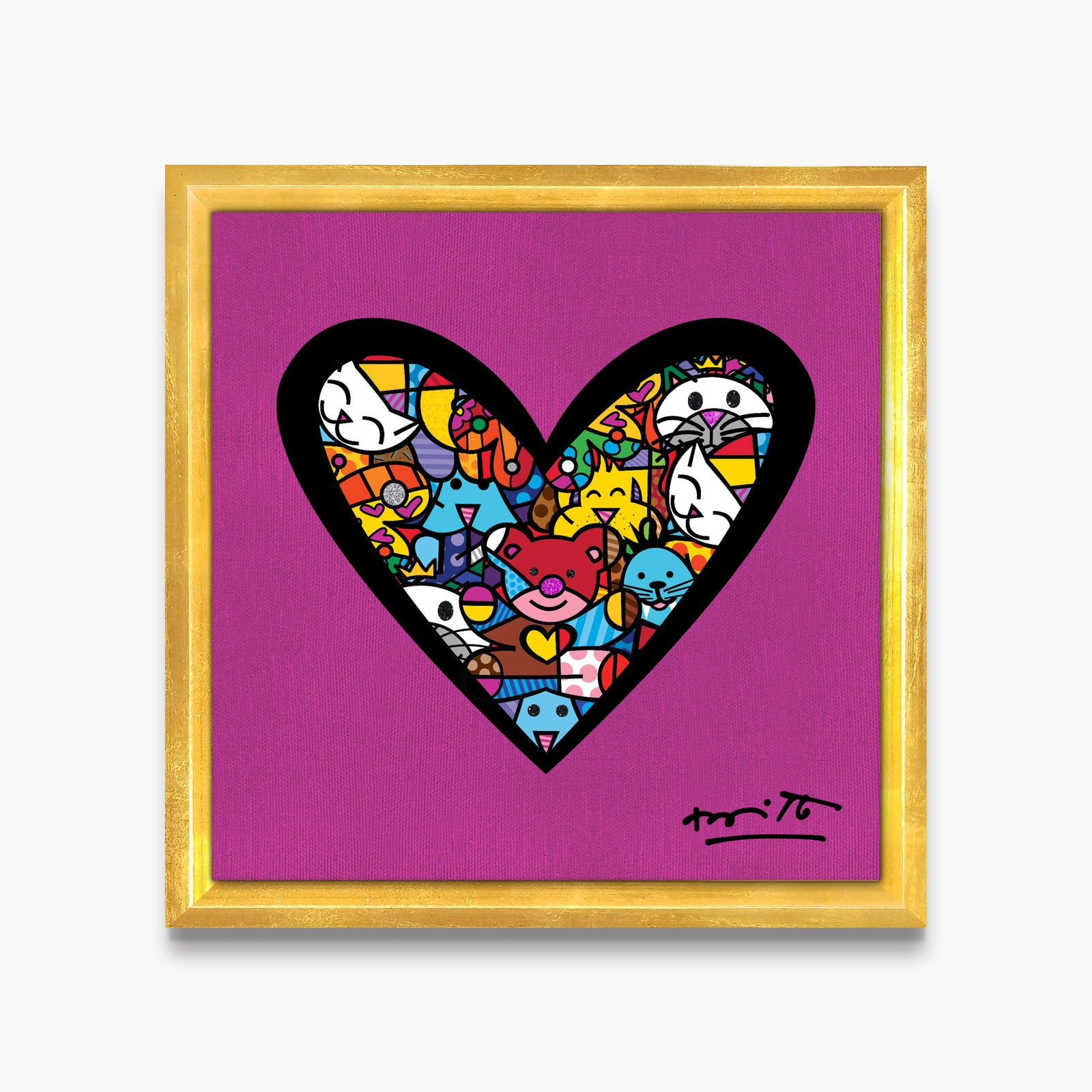 I Love Animals (Metallic Magenta) - Limited Edition Print