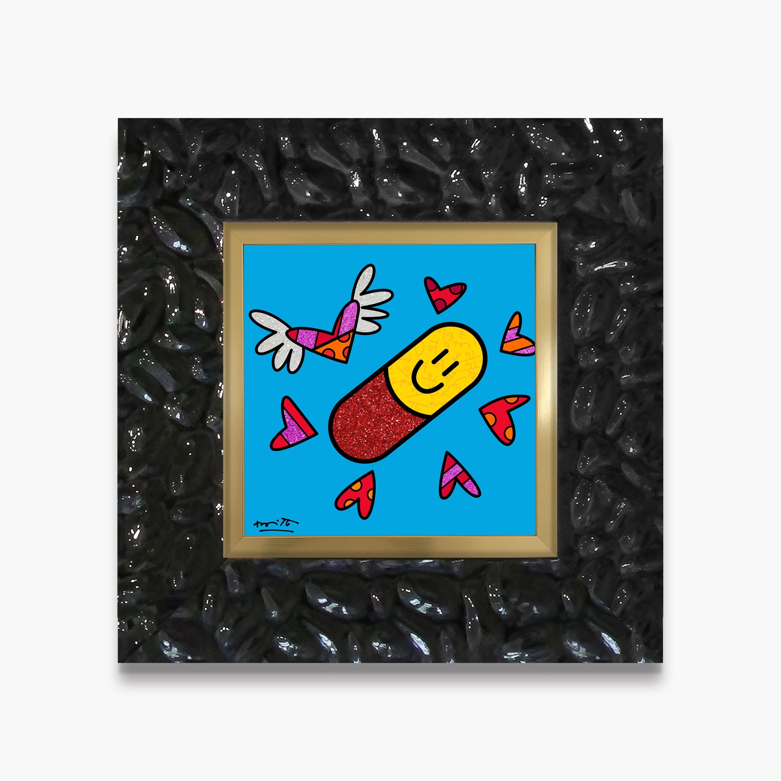 happy pill limited edition print artistic colorful design collectible