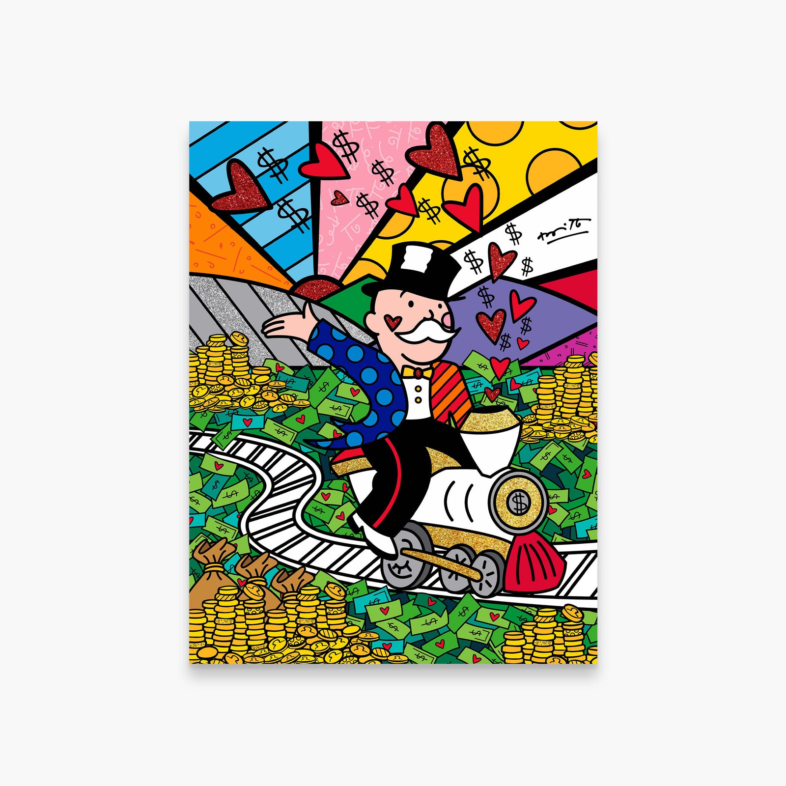 On The Right Track (Monopoly By Britto) - Limited Edition Print