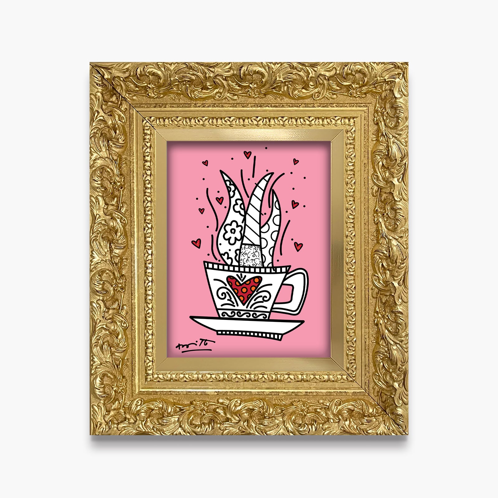 modern pop art good morning pink limited edition vibrant home decor
