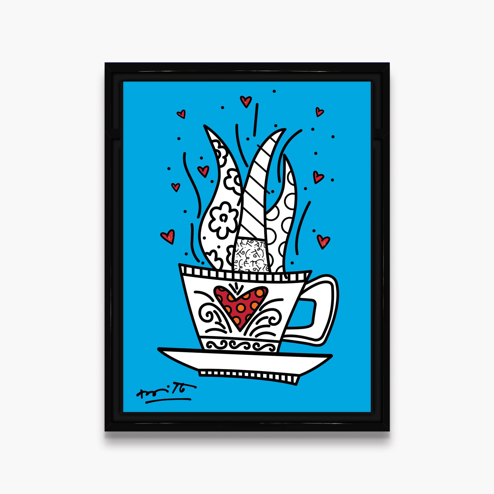 modern pop art good morning blue limited edition vibrant home decor