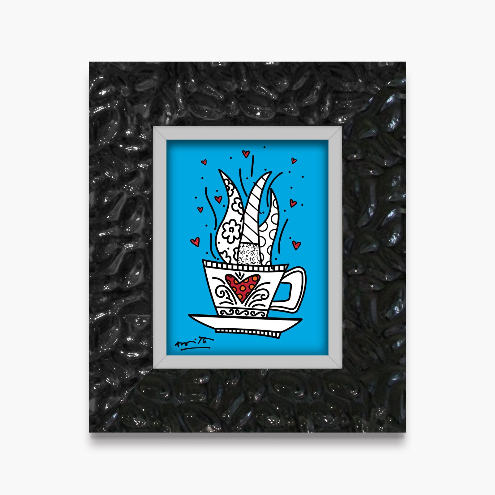 modern pop art good morning blue limited edition vibrant home decor