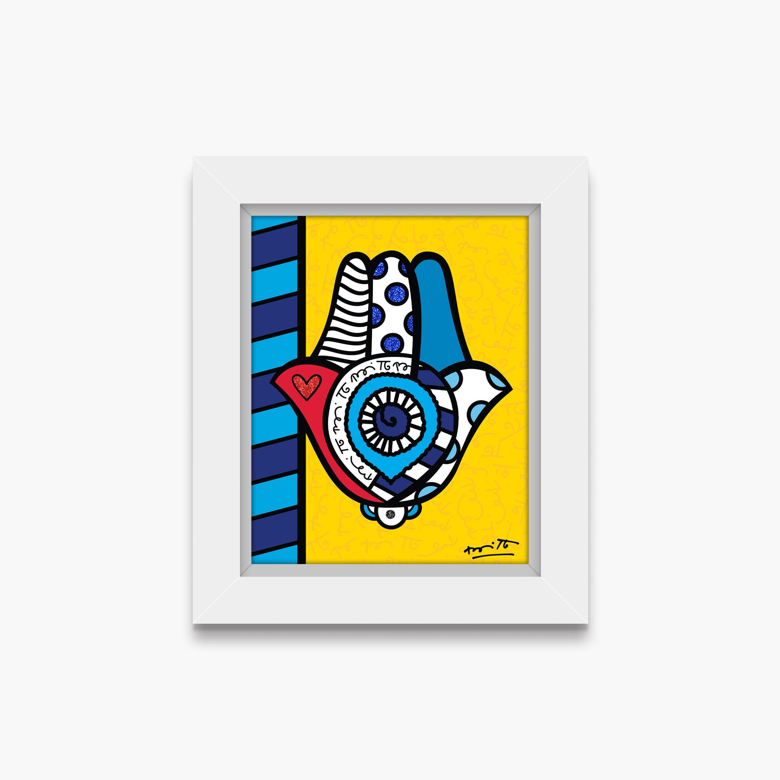 Romero Britto good luck limited edition print contemporary pop art piece