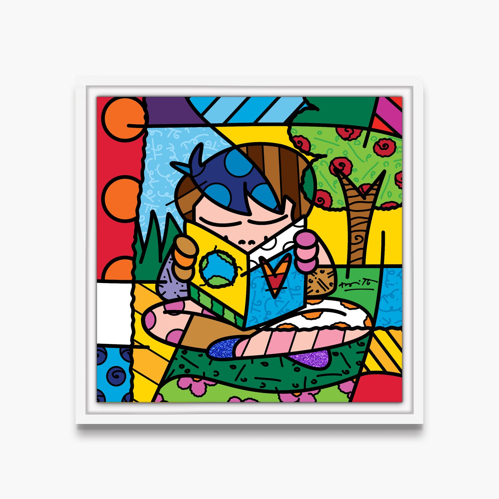 Romero Britto my journey limited edition print contemporary pop art piece
