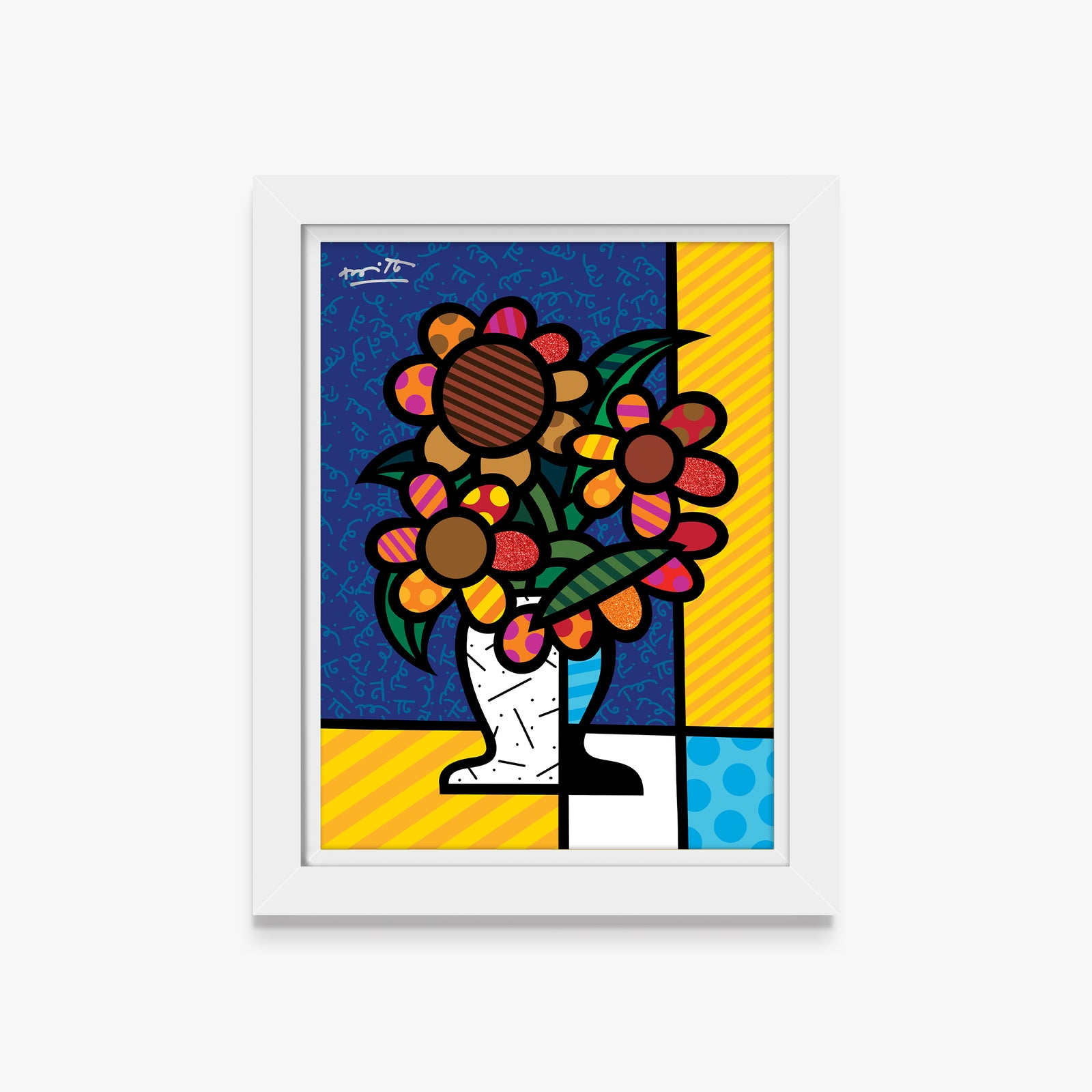 Romero Britto rise shine limited edition print contemporary pop art piece