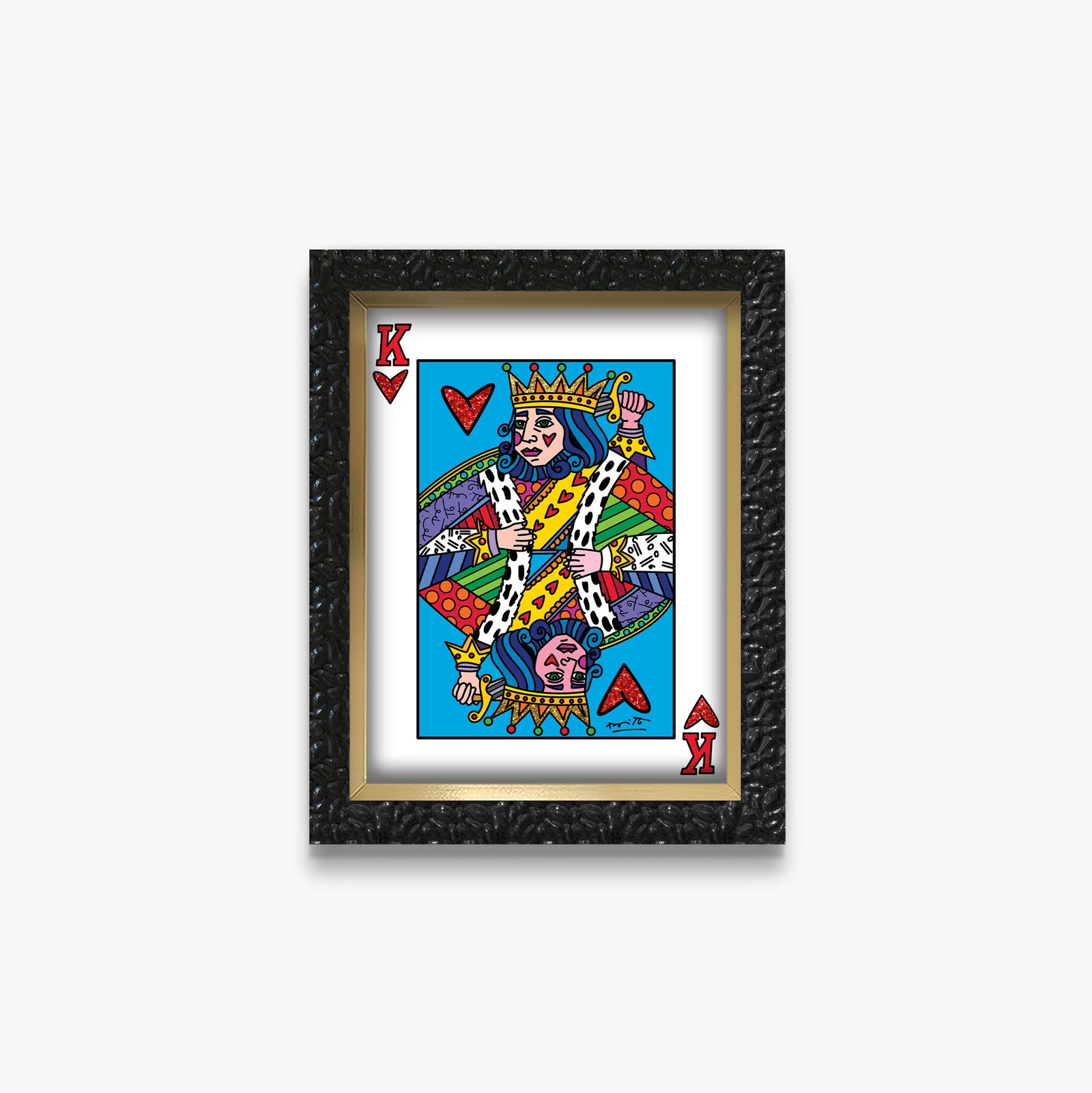 Romero Britto im the king limited edition colorful pop art design