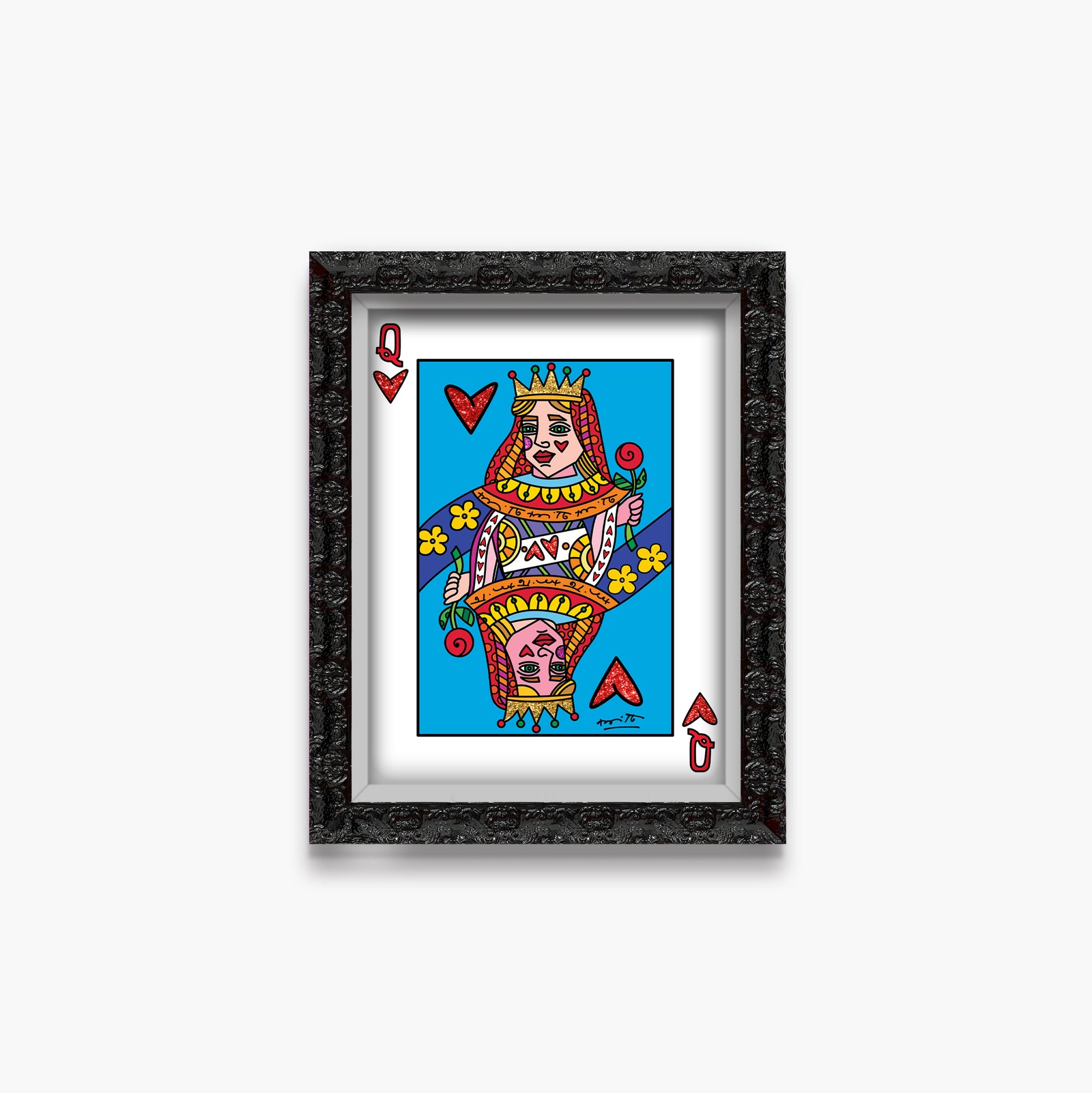 Romero Britto im the queen limited edition colorful pop art design