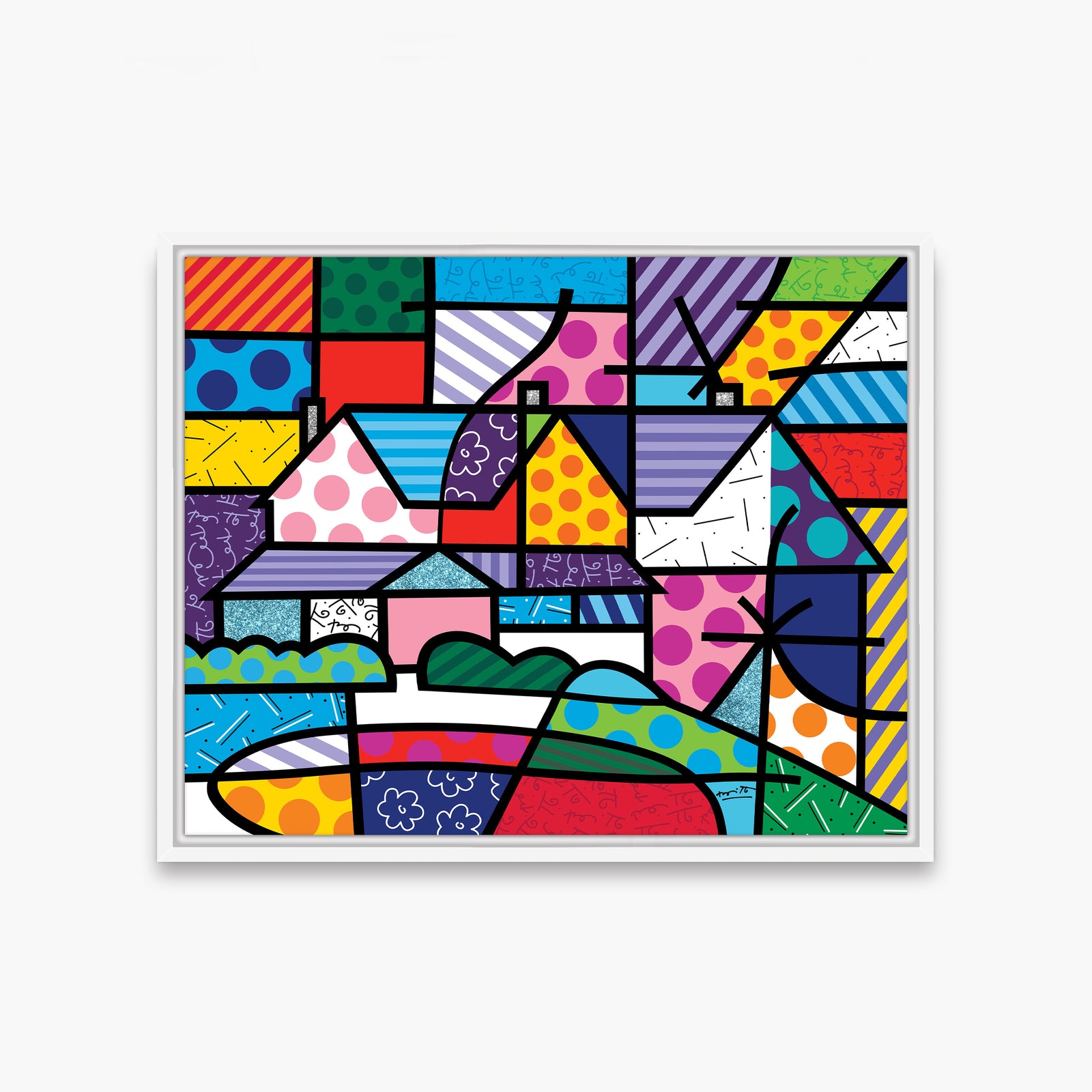 roses view limited edition print artistic colorful design collectible