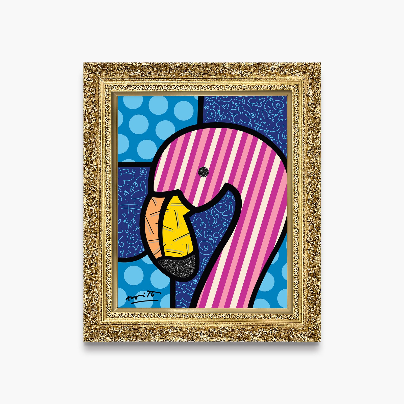 modern pop art pinks limited edition print vibrant home decor