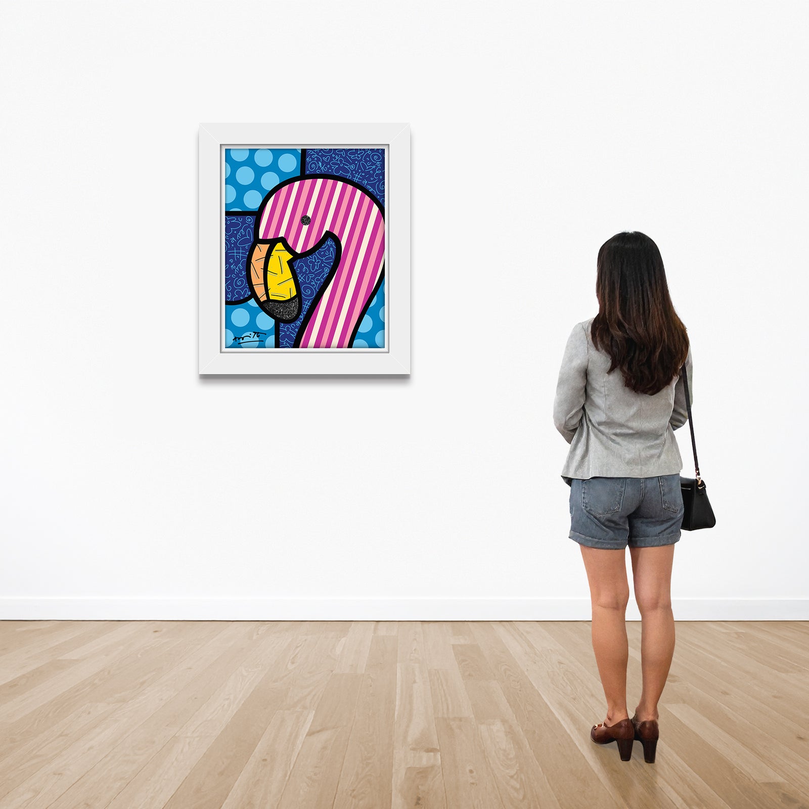 modern pop art pinks limited edition print vibrant home decor