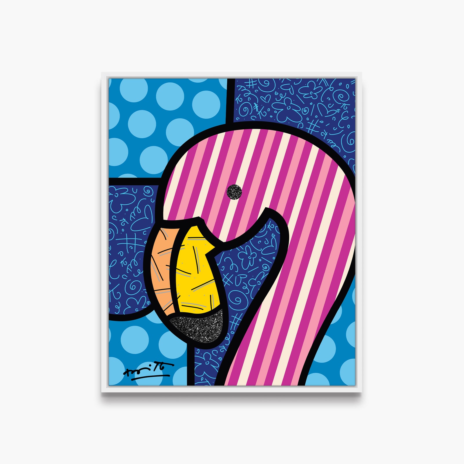 modern pop art pinks limited edition print vibrant home decor