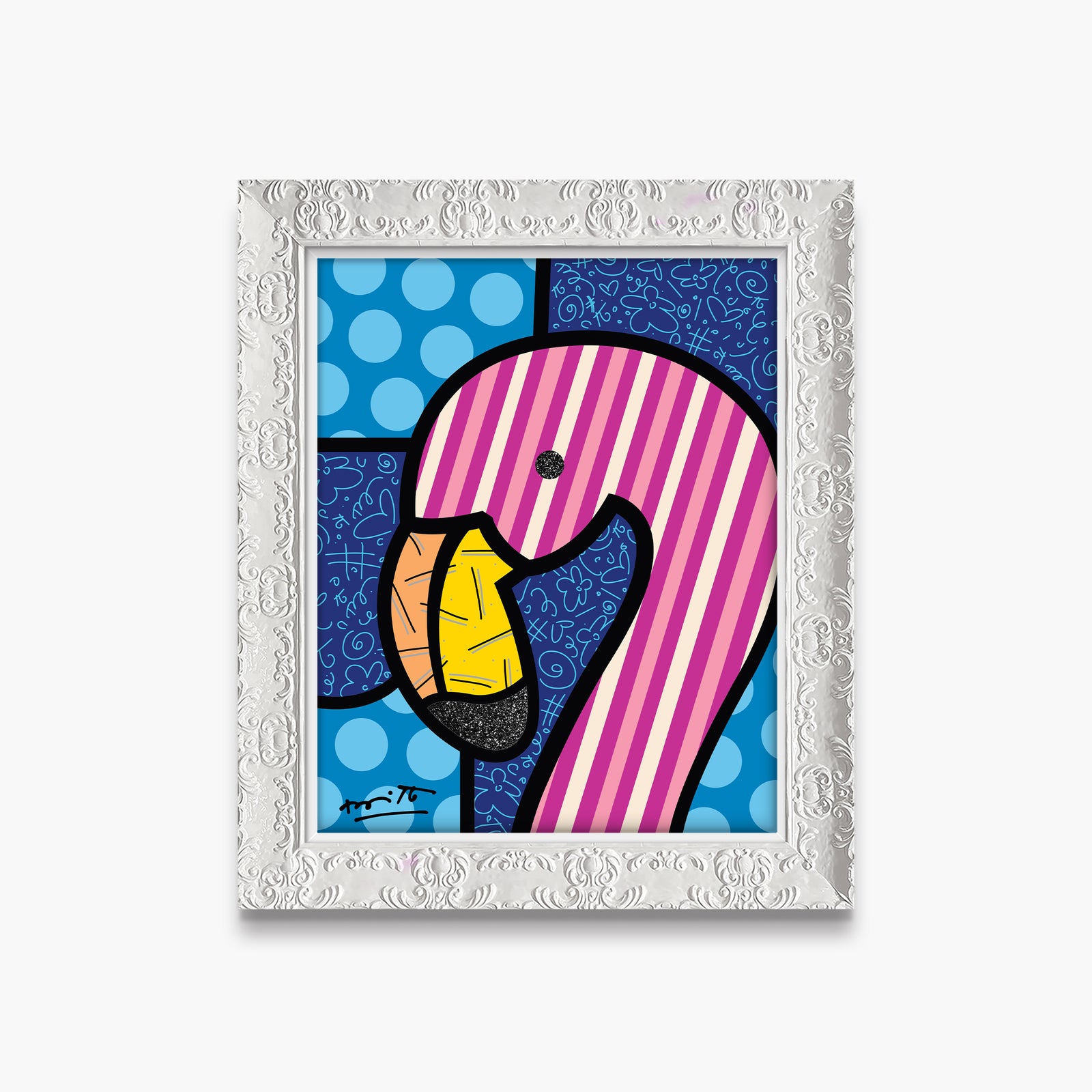 modern pop art pinks limited edition print vibrant home decor