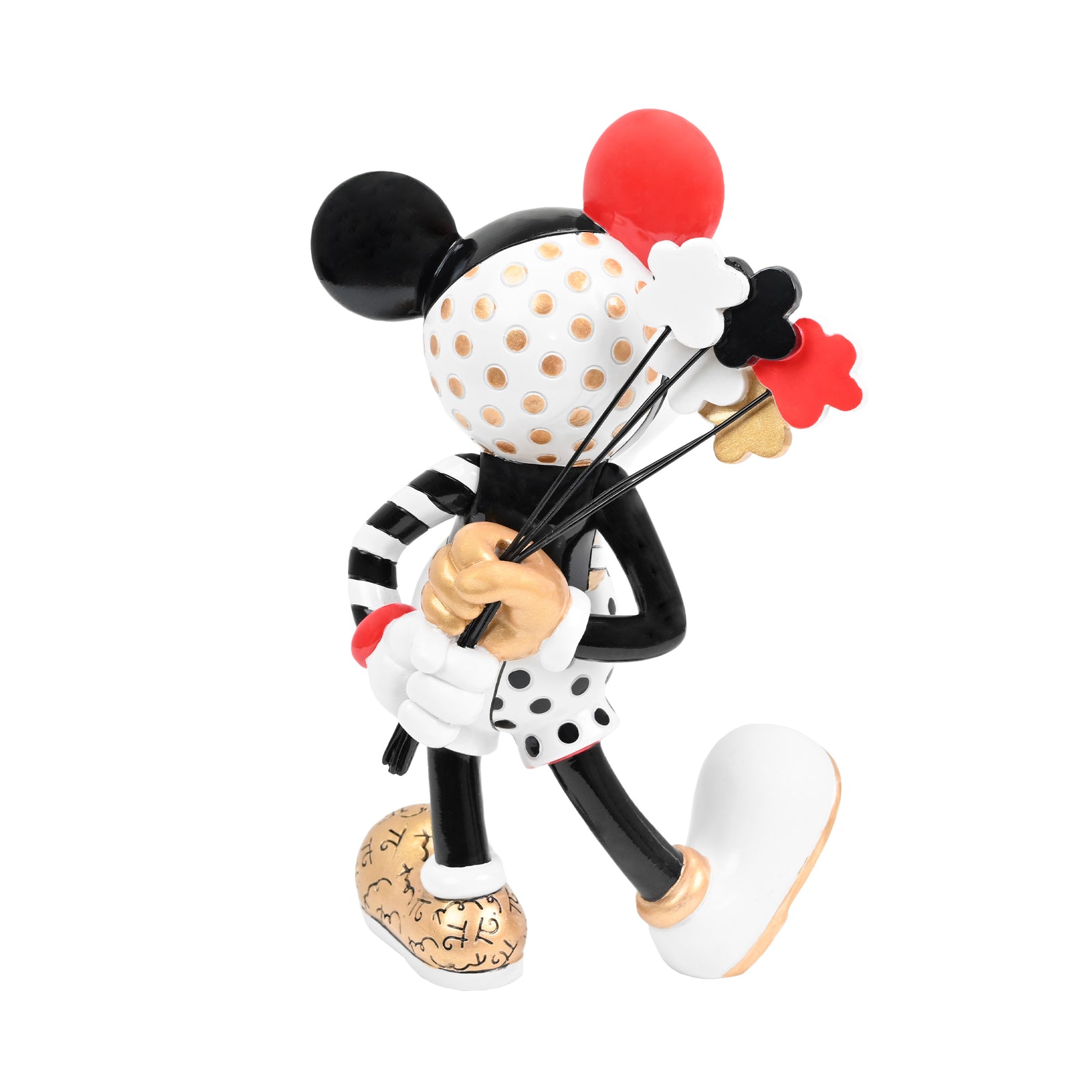 modern pop art mickey with flowers black gold vibrant home decor