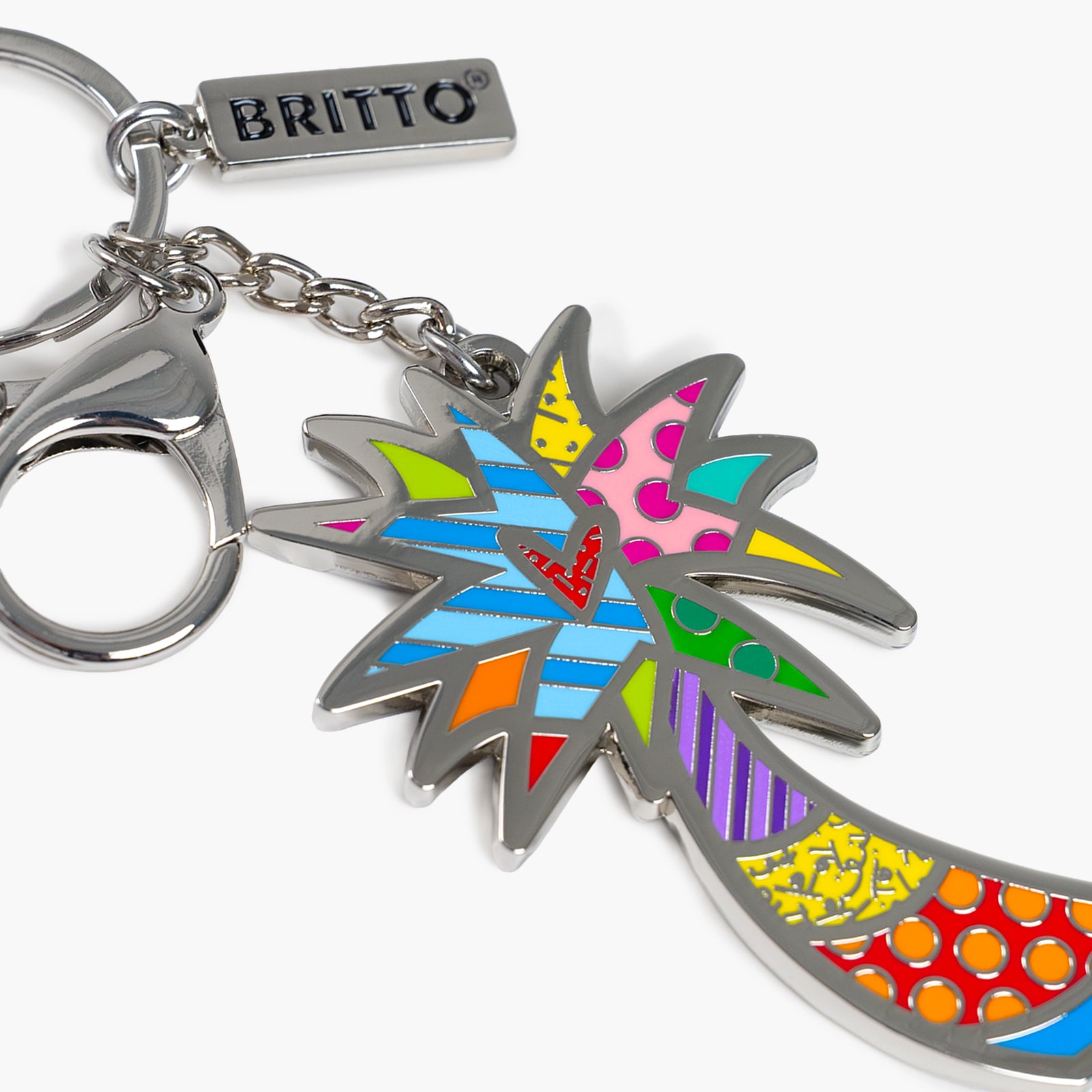 Palm Tree Britto Keychain & Bag Charm